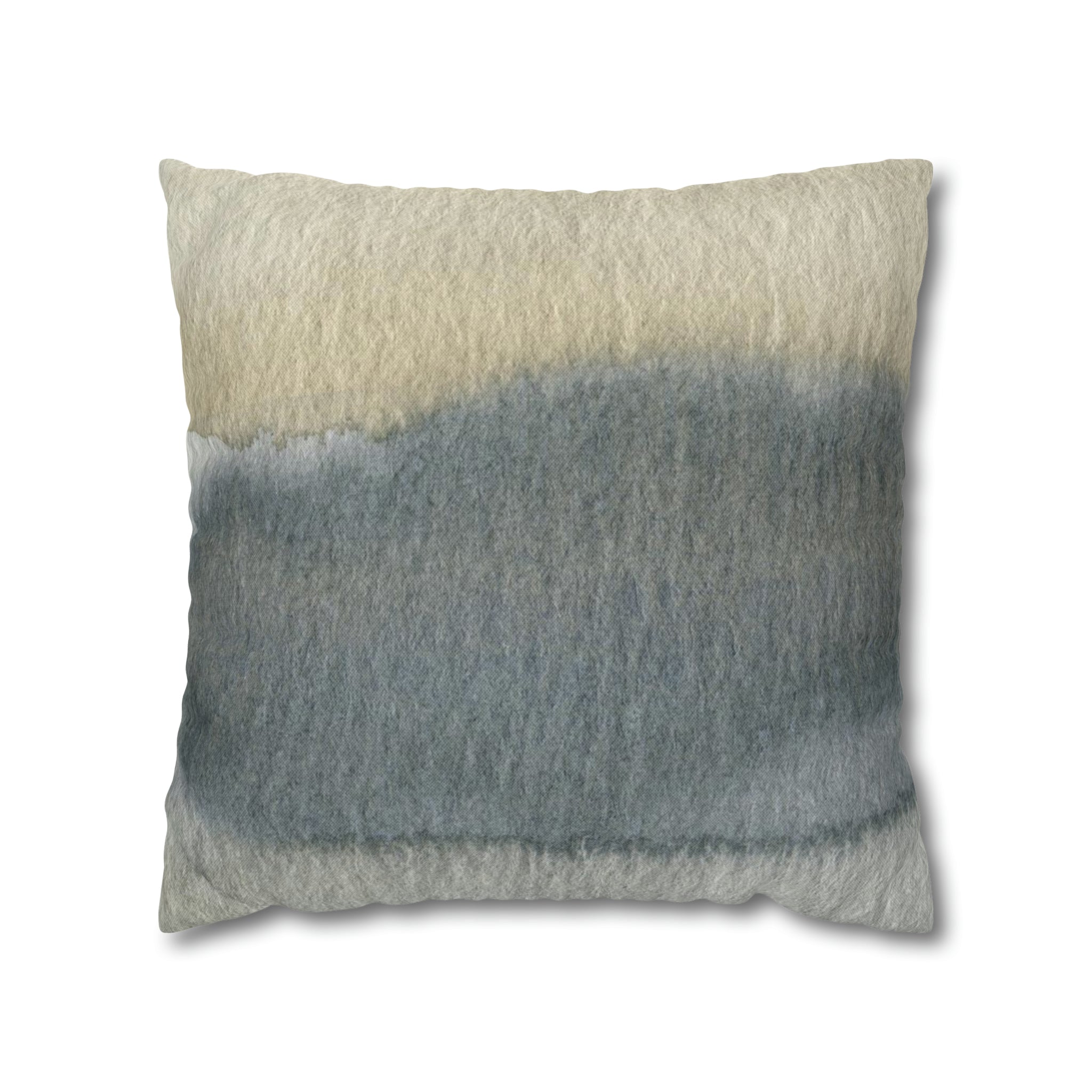 Abstract Pillow Cover | Gray Beige Watercolor Ombre