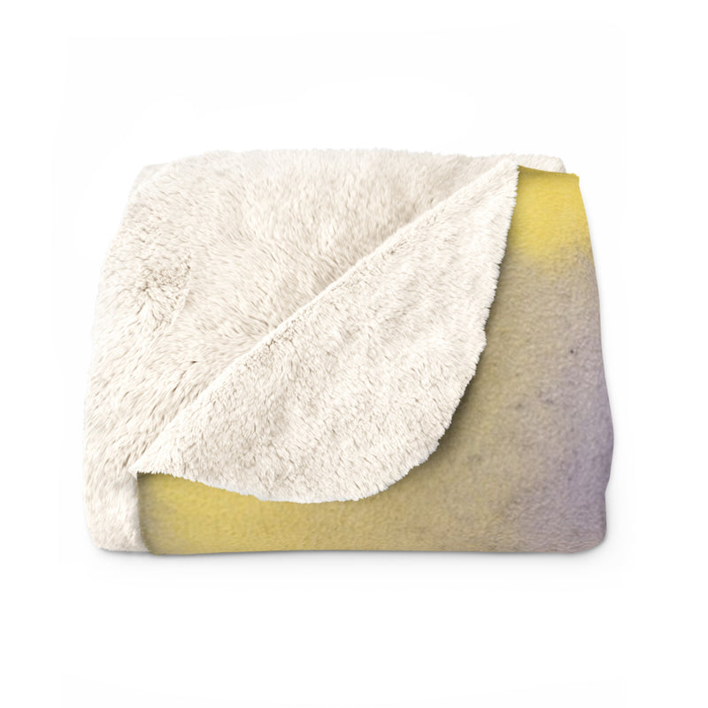 Abstract Comfy Blanket | Lavander Yellow