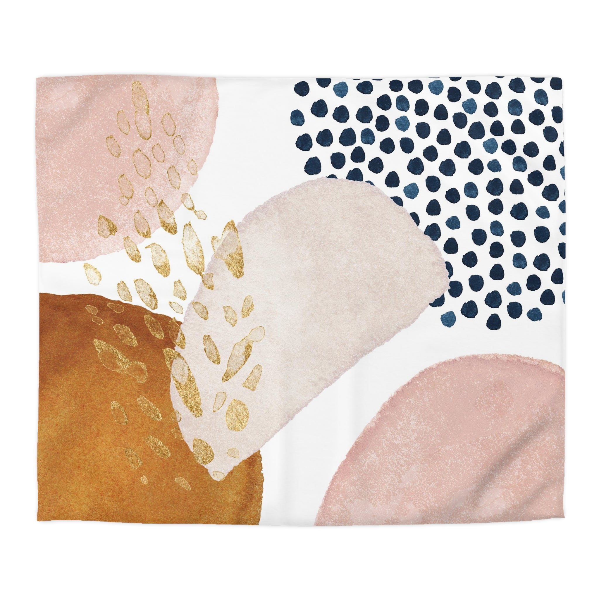 Abstract Duvet, Pillow Cover | Pink Navy Blue, White Bedroom Decor