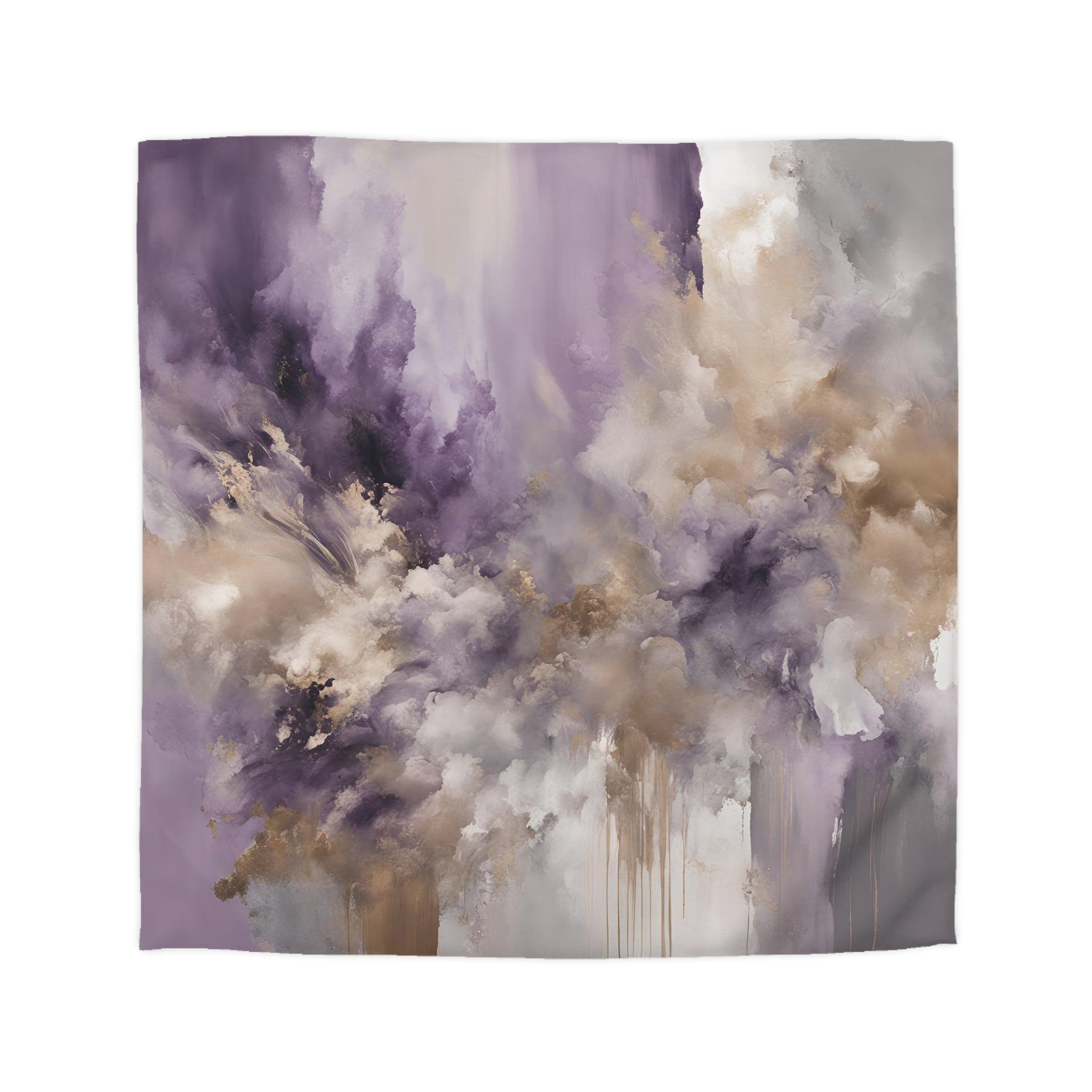 Abstract Duvet, Pillow Cover Set | Lavender Beige Bedroom Set