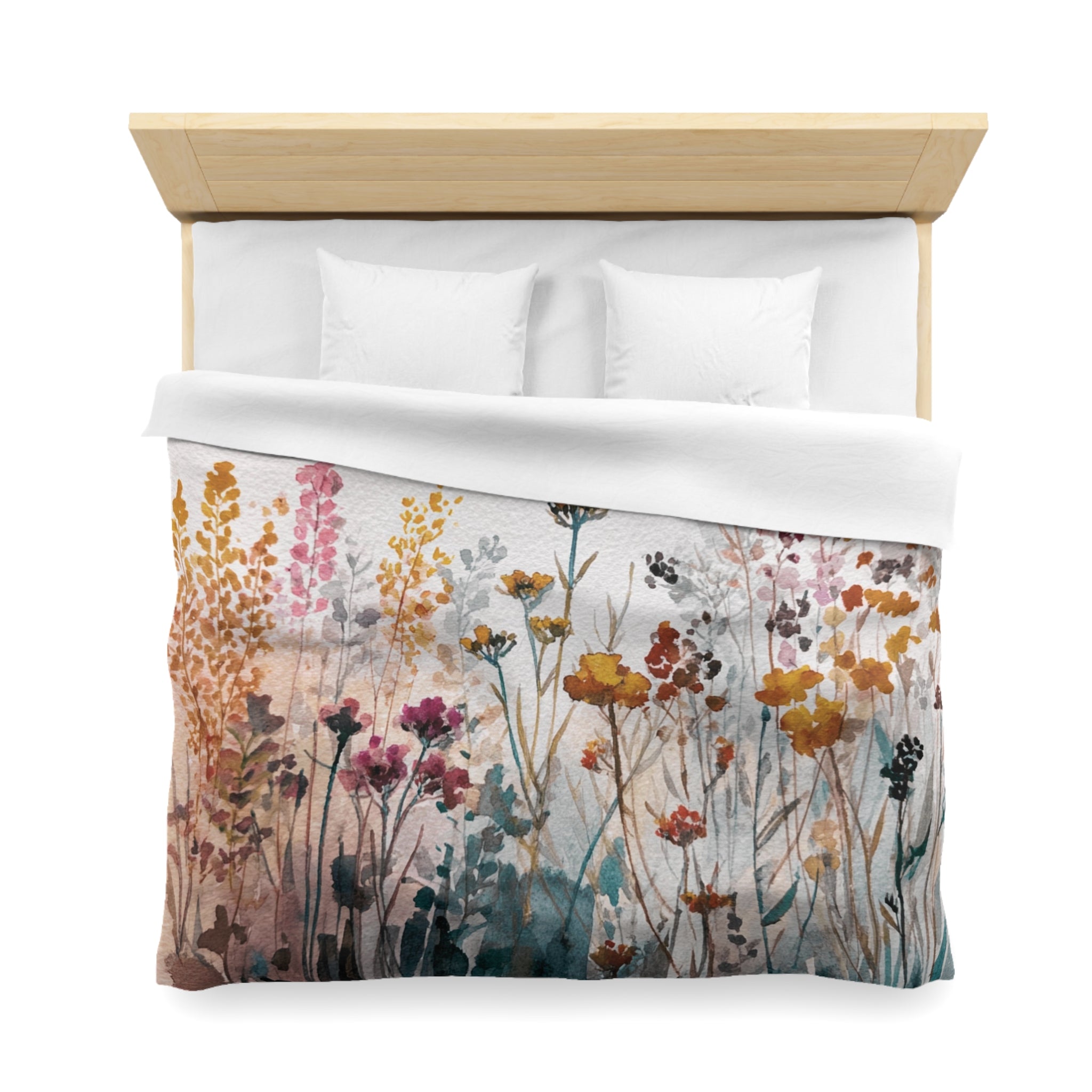 Floral Duvet, Pillow Cover | White Bedroom Decor