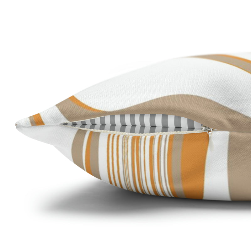 Abstract Pillow Cover | Orange Beige White
