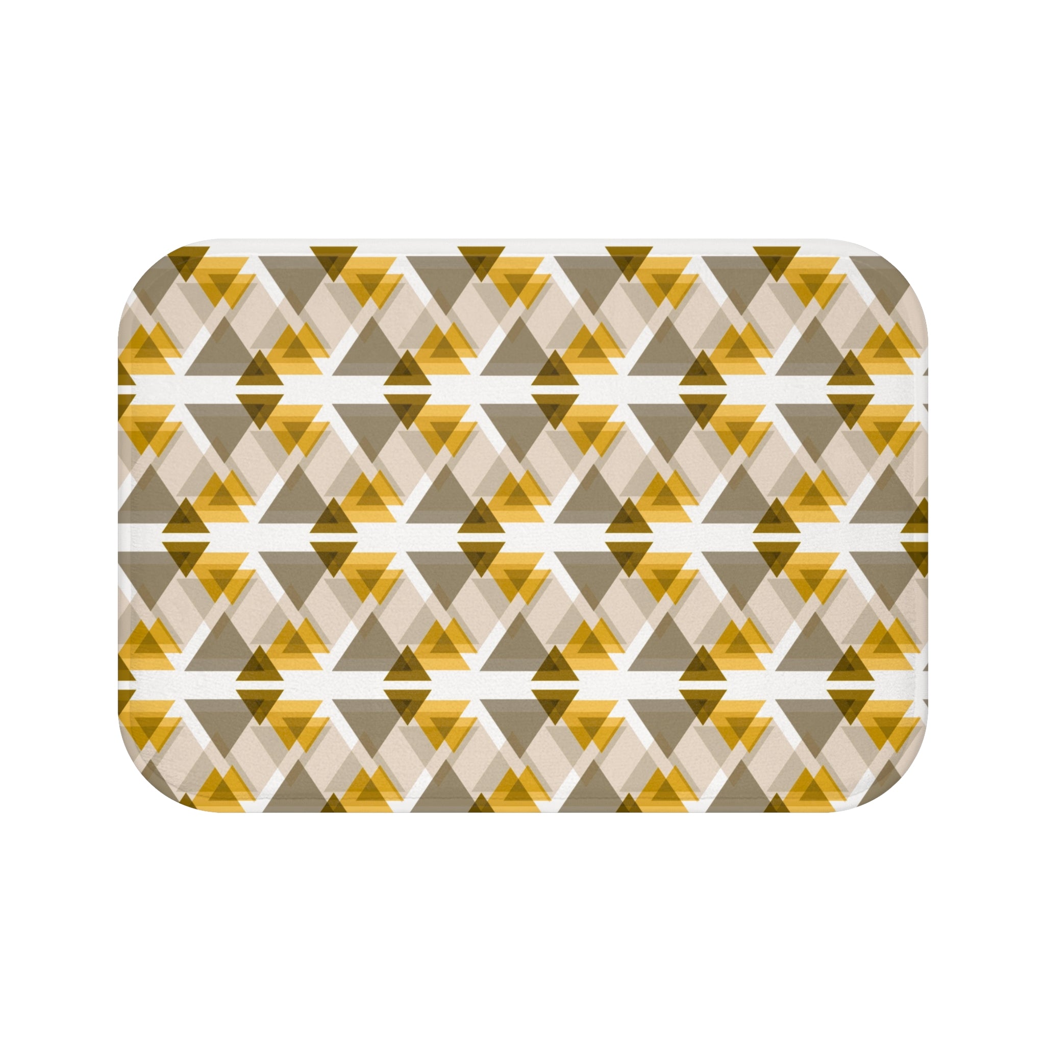 Geometric Bath Mat | Yellow Grey Kitchen Mat