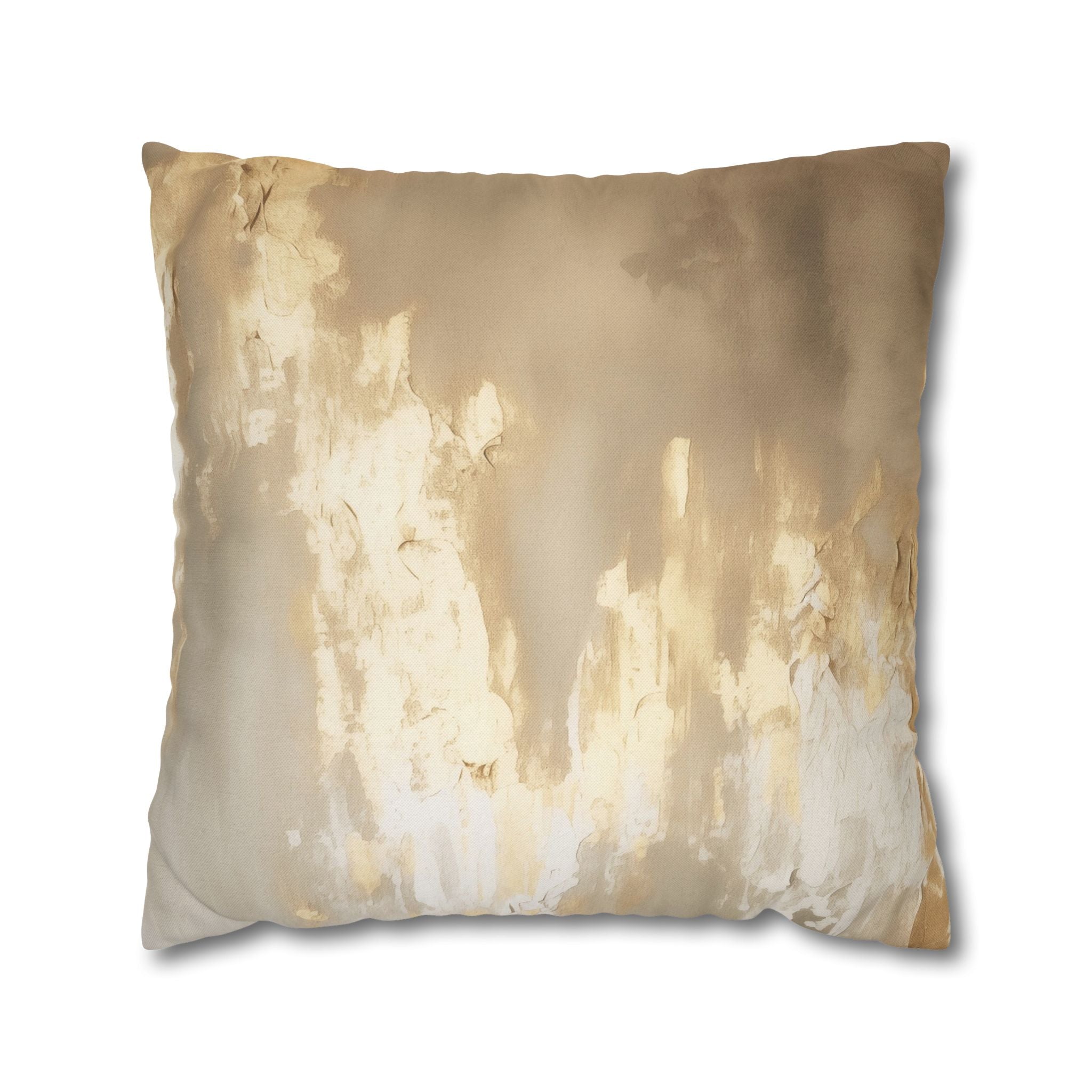 Abstract Pillow Cover | Beige Muted Gold Ombre
