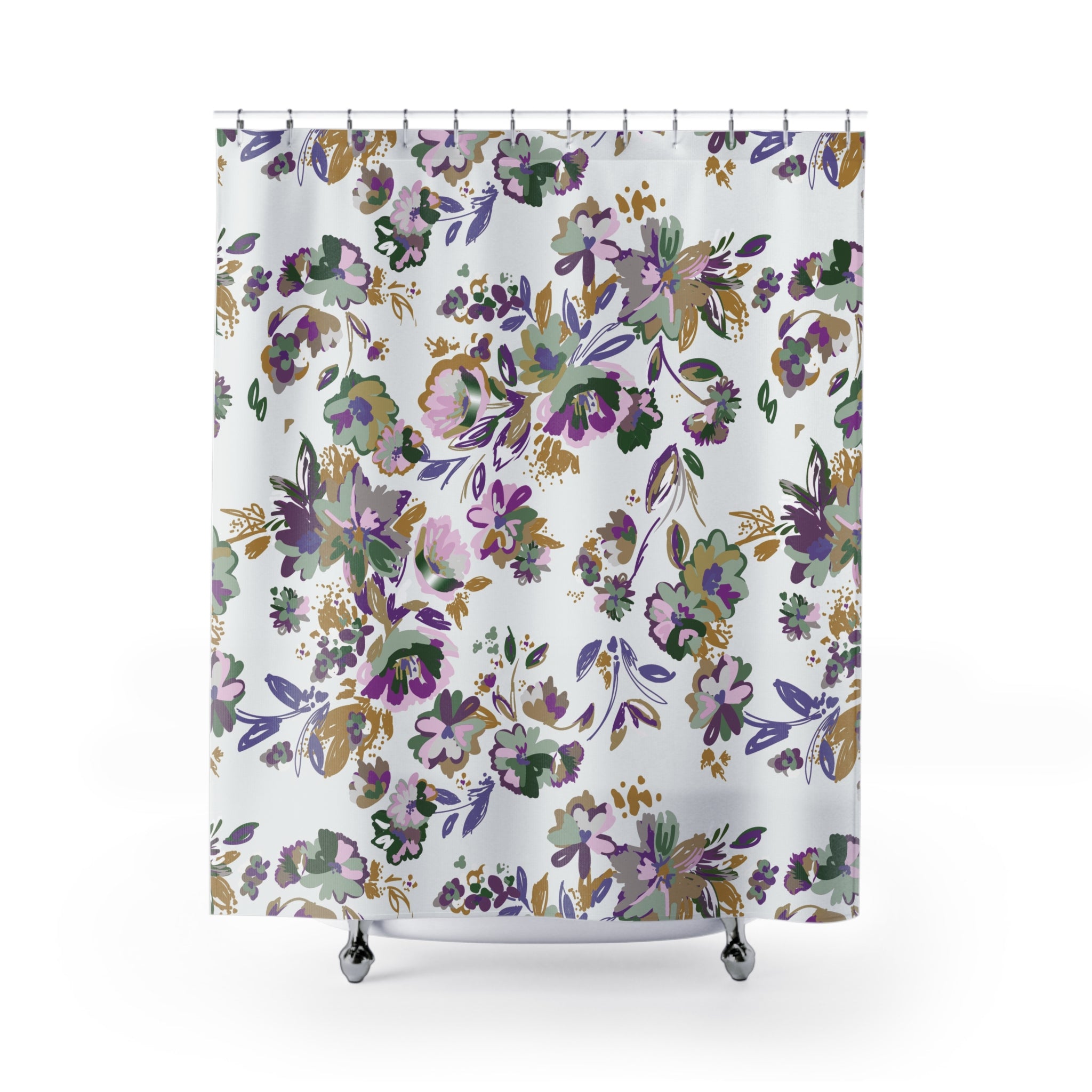Floral Shower Curtain | Wildflowers Bathroom Decor