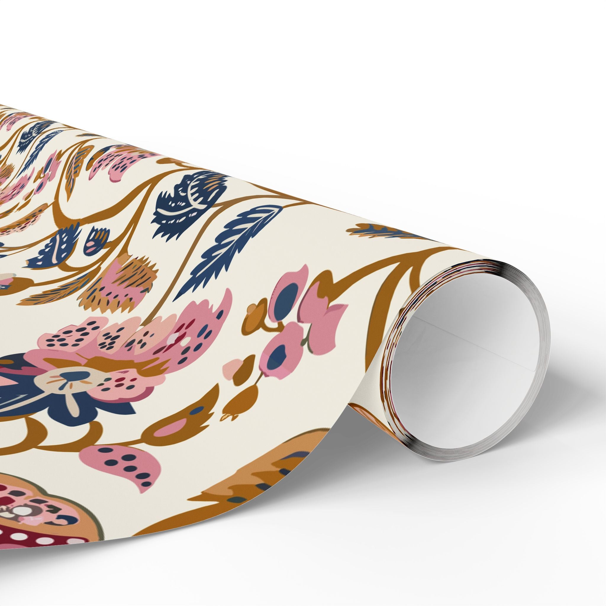 Gift Wrapping Paper | Colorful Indian Chintz Floral Wrap for the Holidays, Birthdays