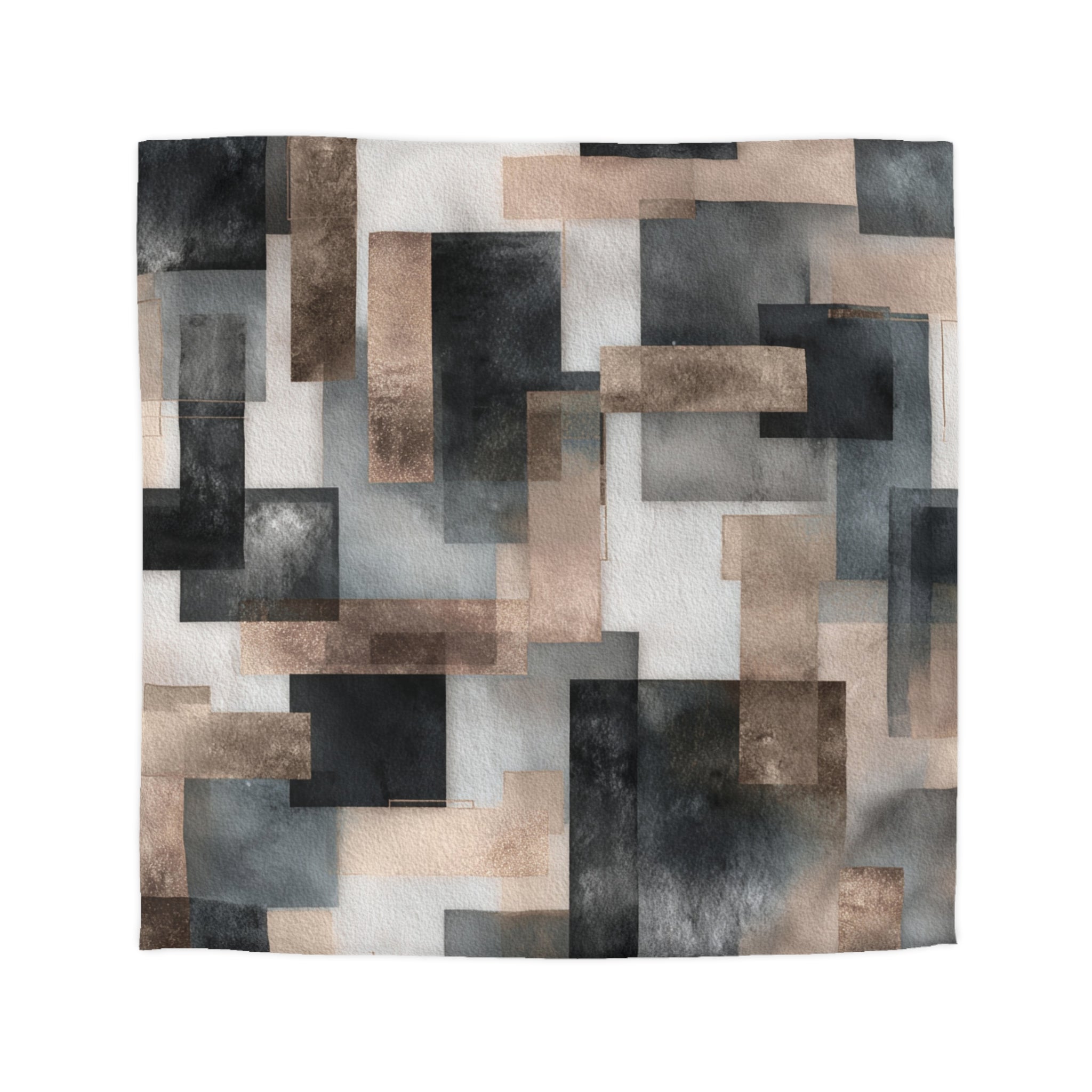 Geometric Duvet, Pillow Cover Set | Earthy Watercolor, Bedroom Set