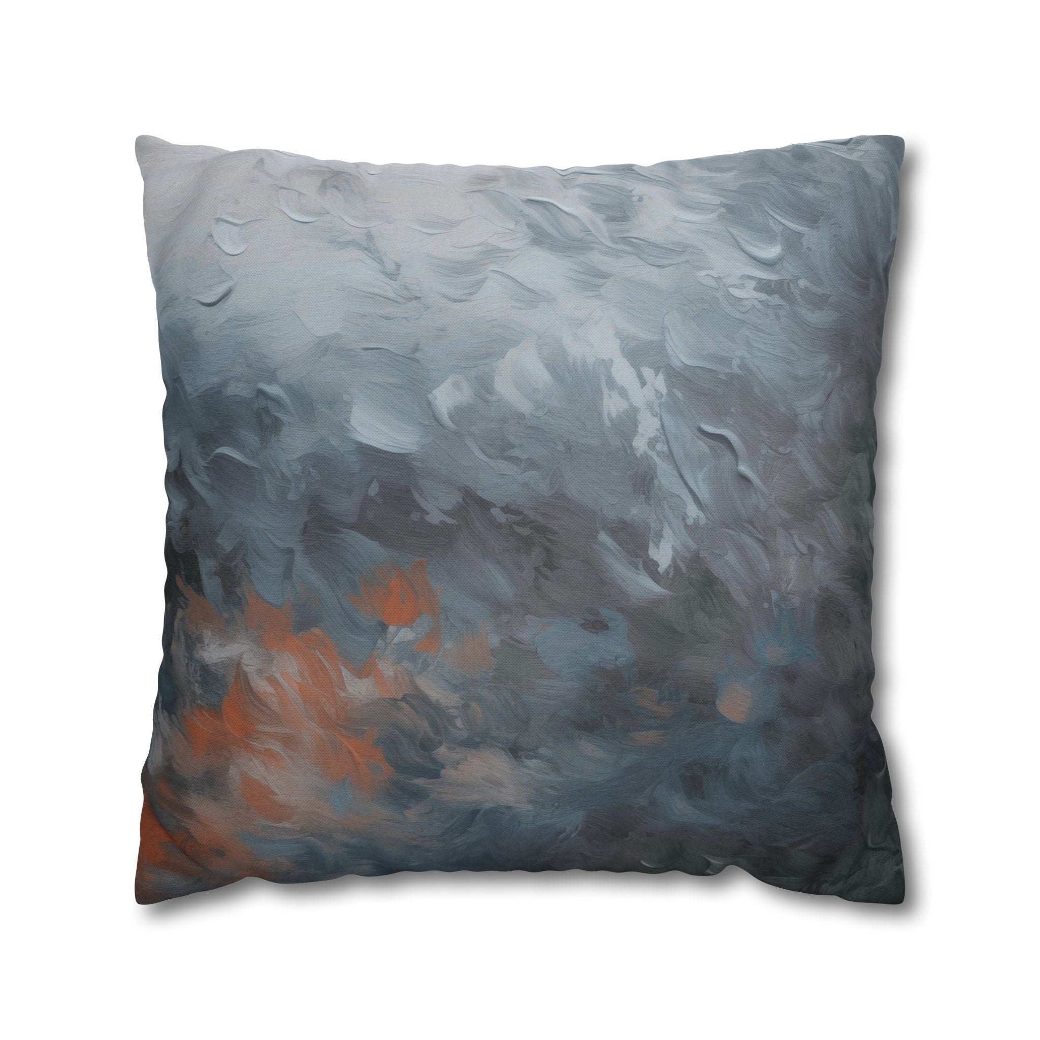 Abstract Pillow Cover | Navy Blue Grey Rust