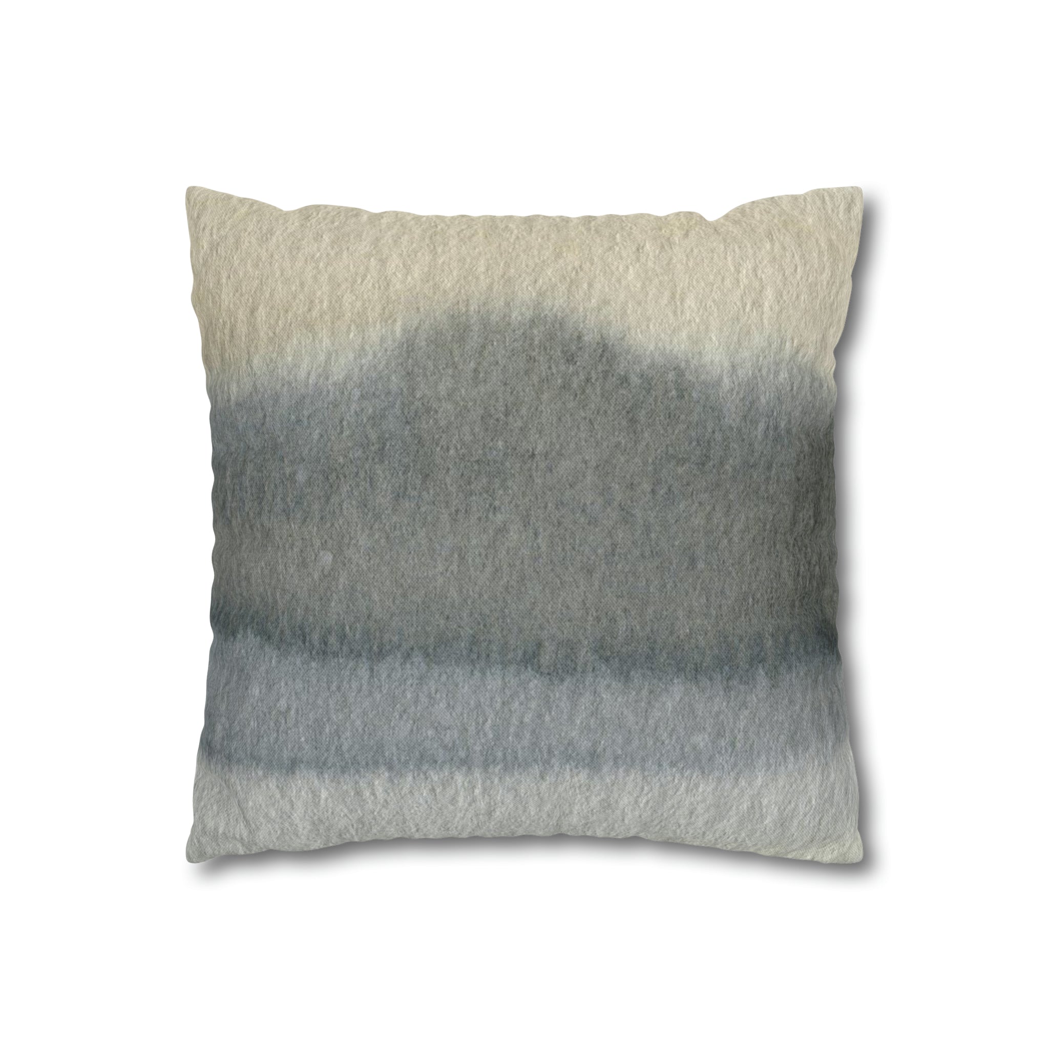 Abstract Pillow Cover | Gray Beige Watercolor Ombre