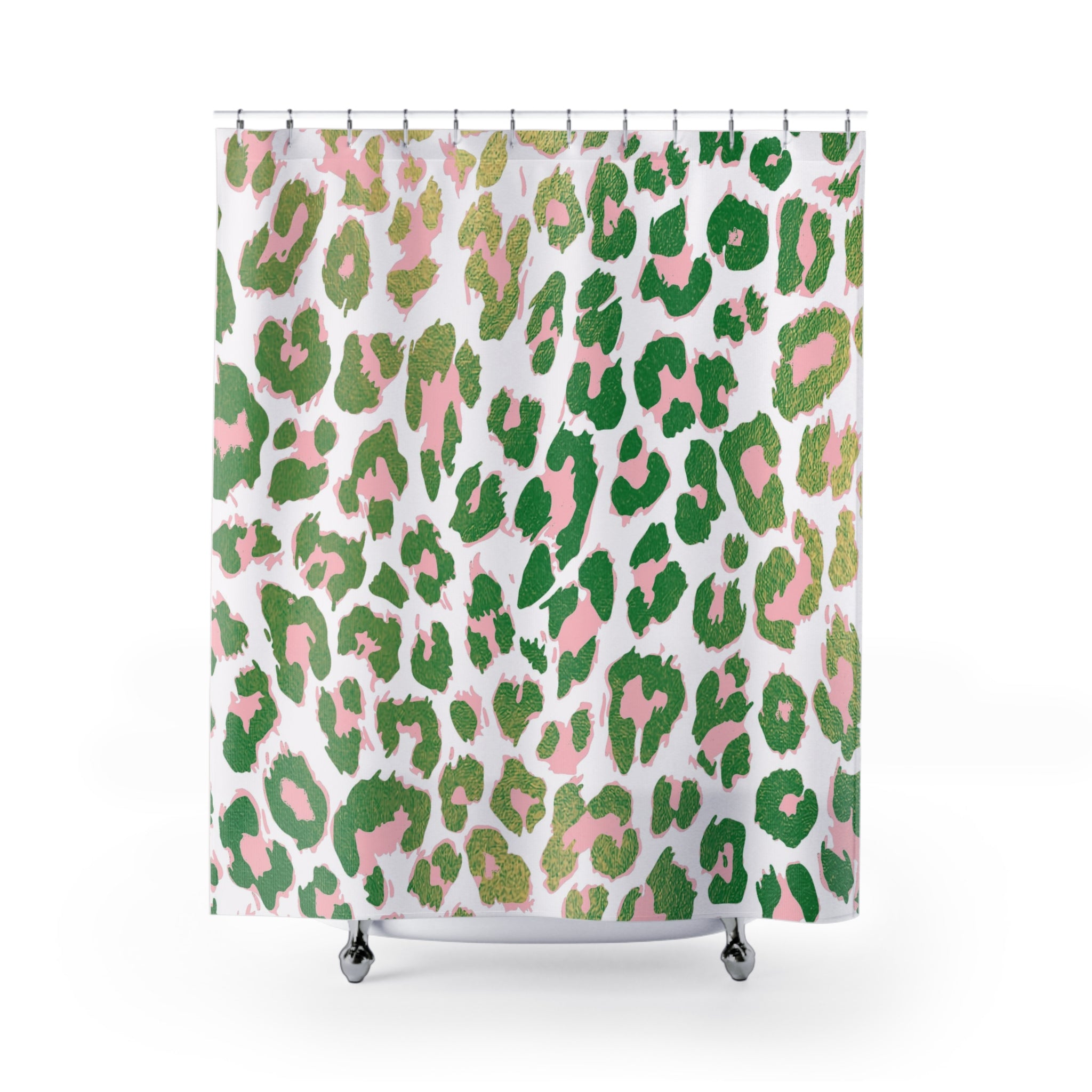 modern boho fabric shower curtain