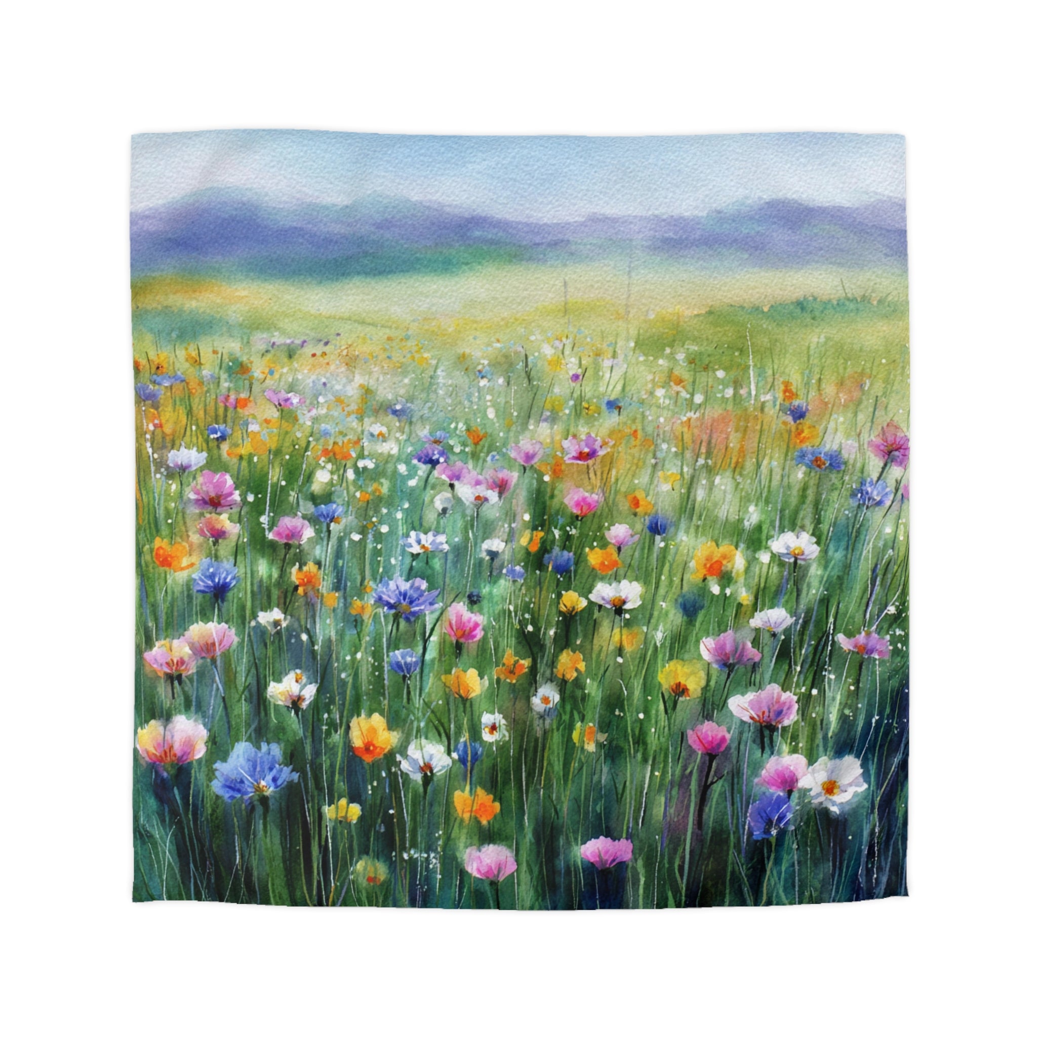 Floral Duvet, Pillow Cover | Green Yellow Bedroom Decor