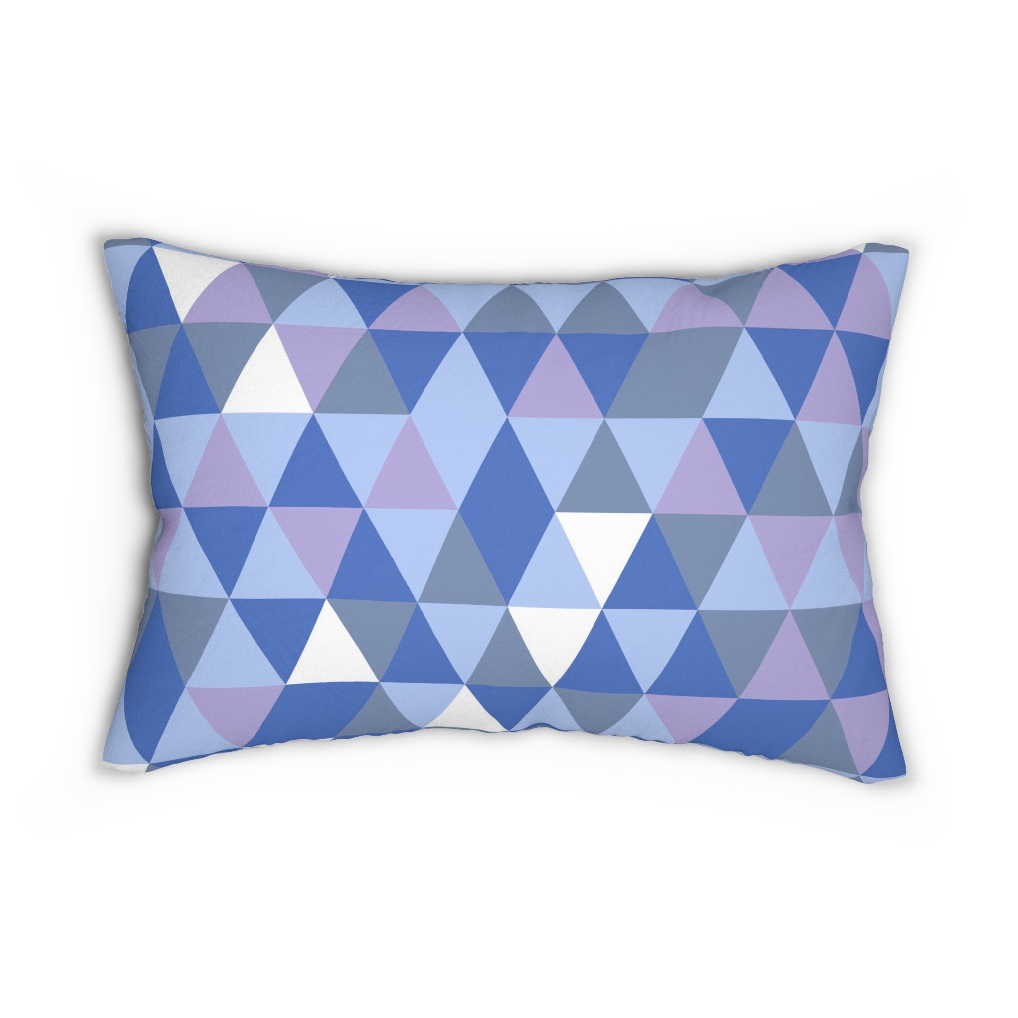 Abstract Lumbar Pillow | Blue Lavender Geometric