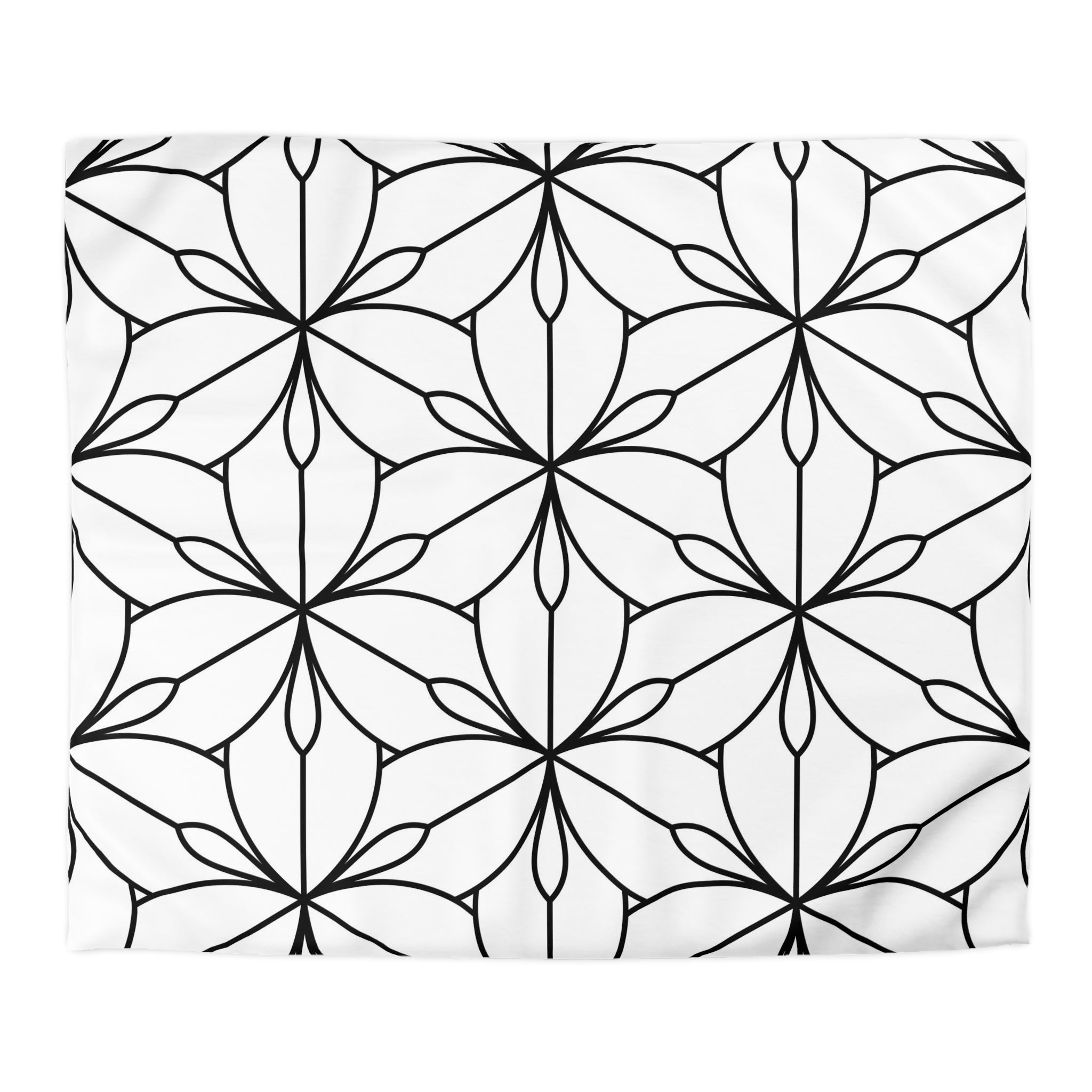 Art Deco Duvet Cover | White Black Geometric