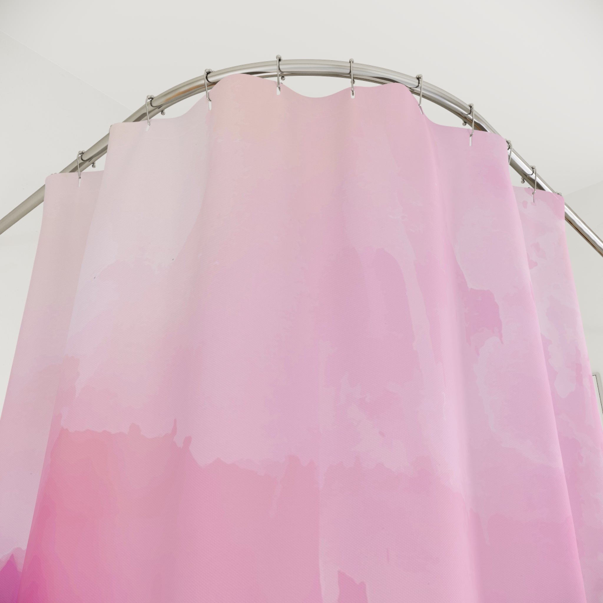 Abstract Shower Curtain | Bright, Blush Pink Ombre