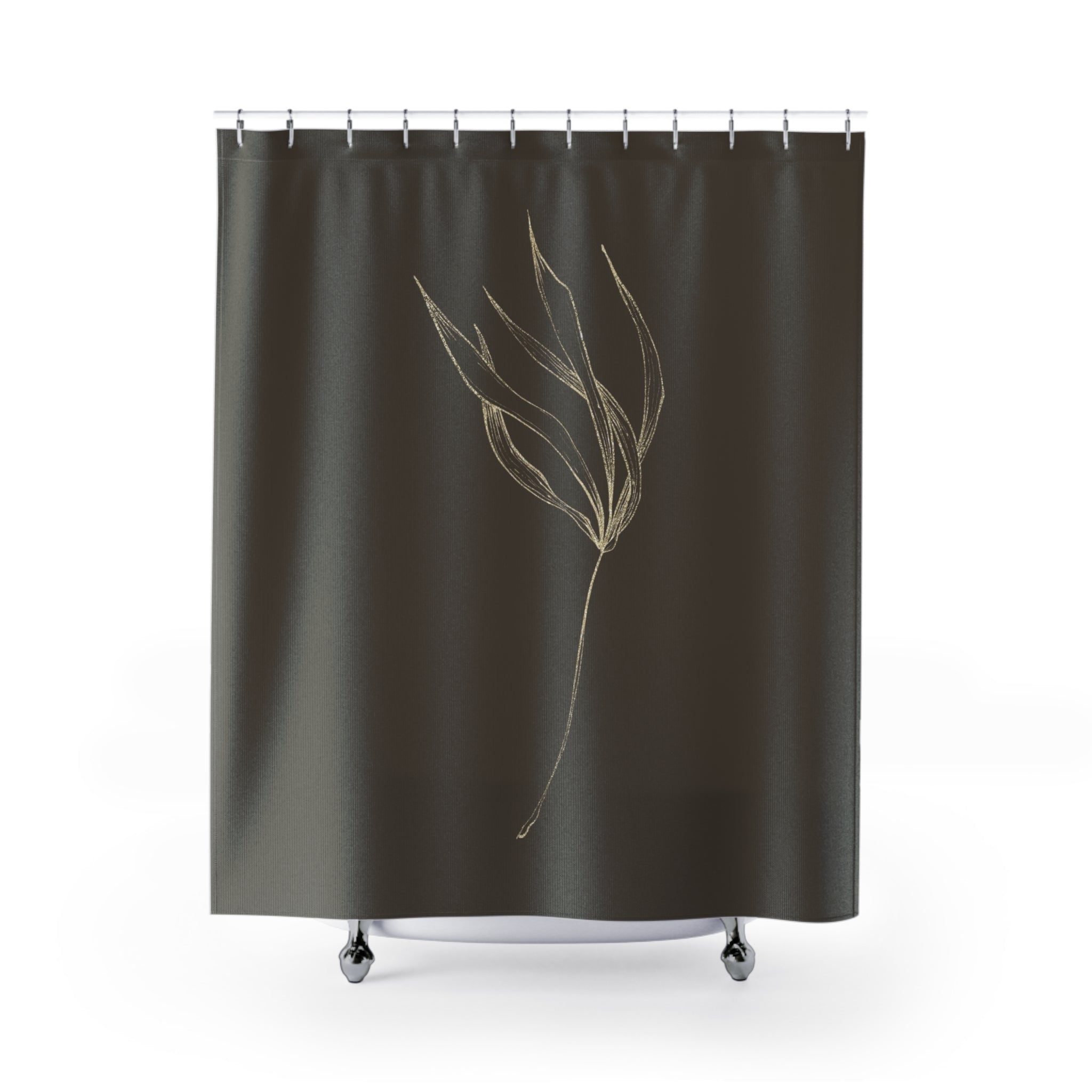 modern boho fabric shower curtain