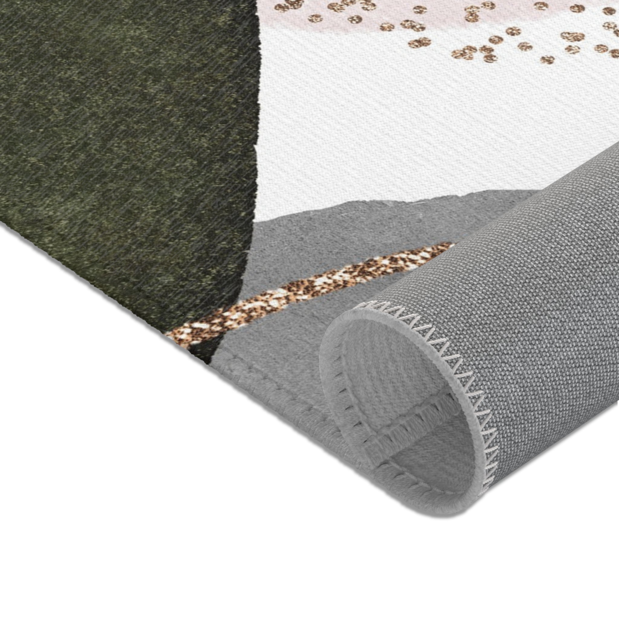 Abstract Area Rug | Grey Green Watercolor Artsy Rug