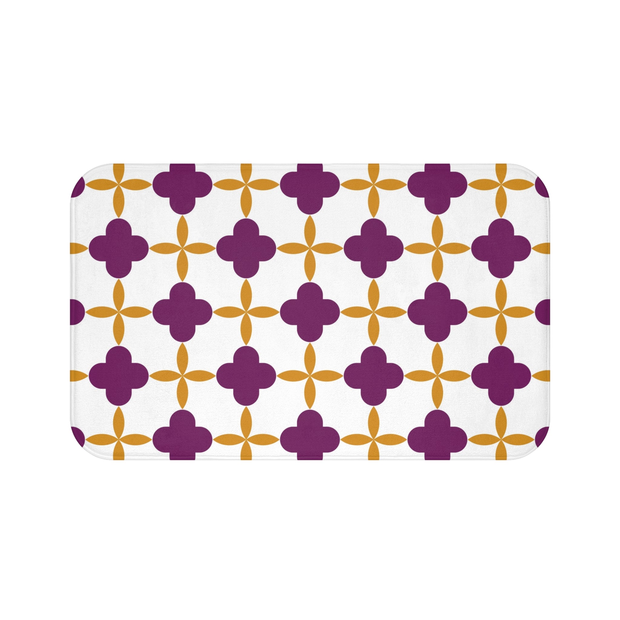 Bath, Kitchen Mat | Abstract Art Nouveau, White Lilac