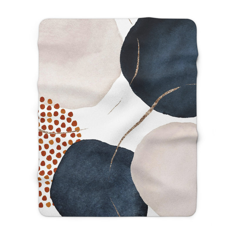 Abstract Comfy Blanket | Navy Ivory Rust White