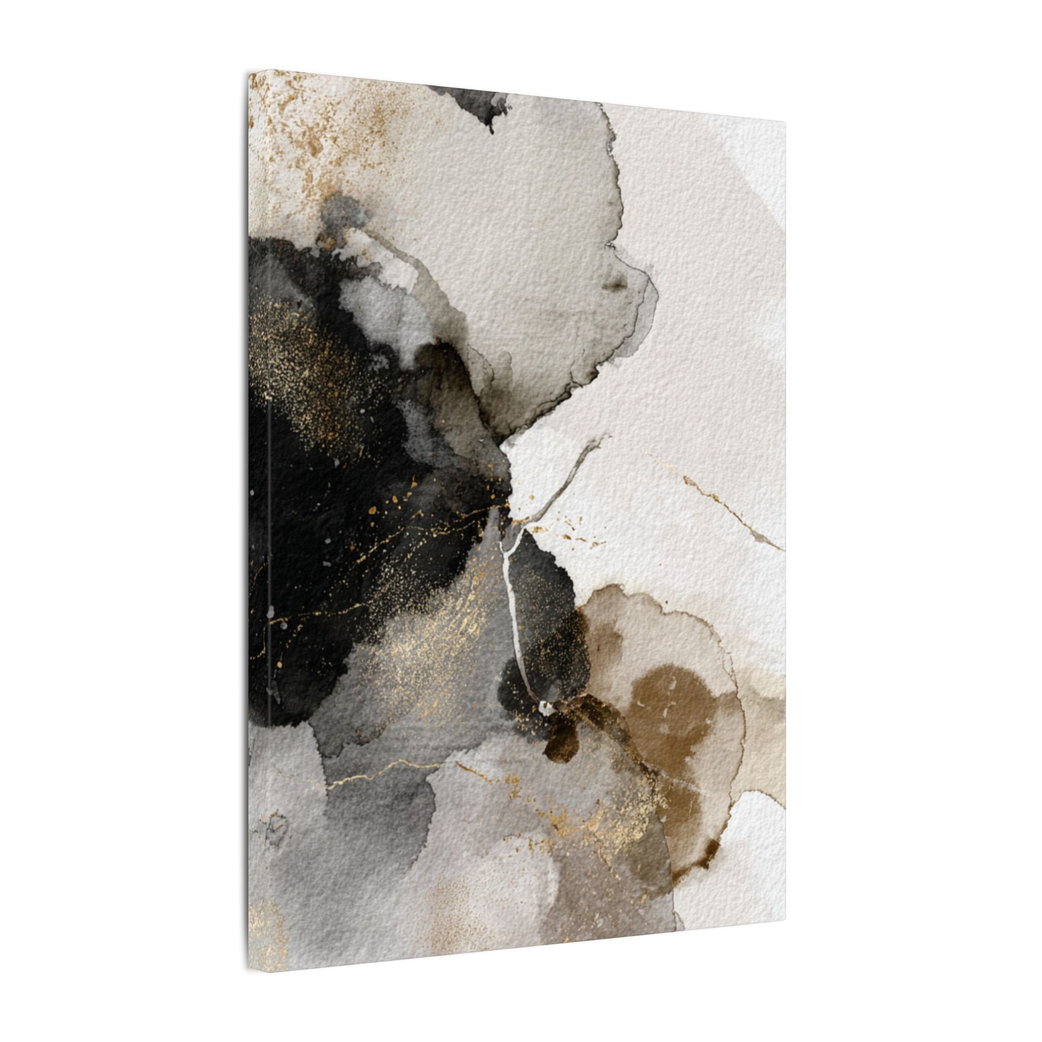 Abstract Neutral Wall Art Print | Boho Earthy Home Decor | Blue, Muted Gold Modern Organic Art