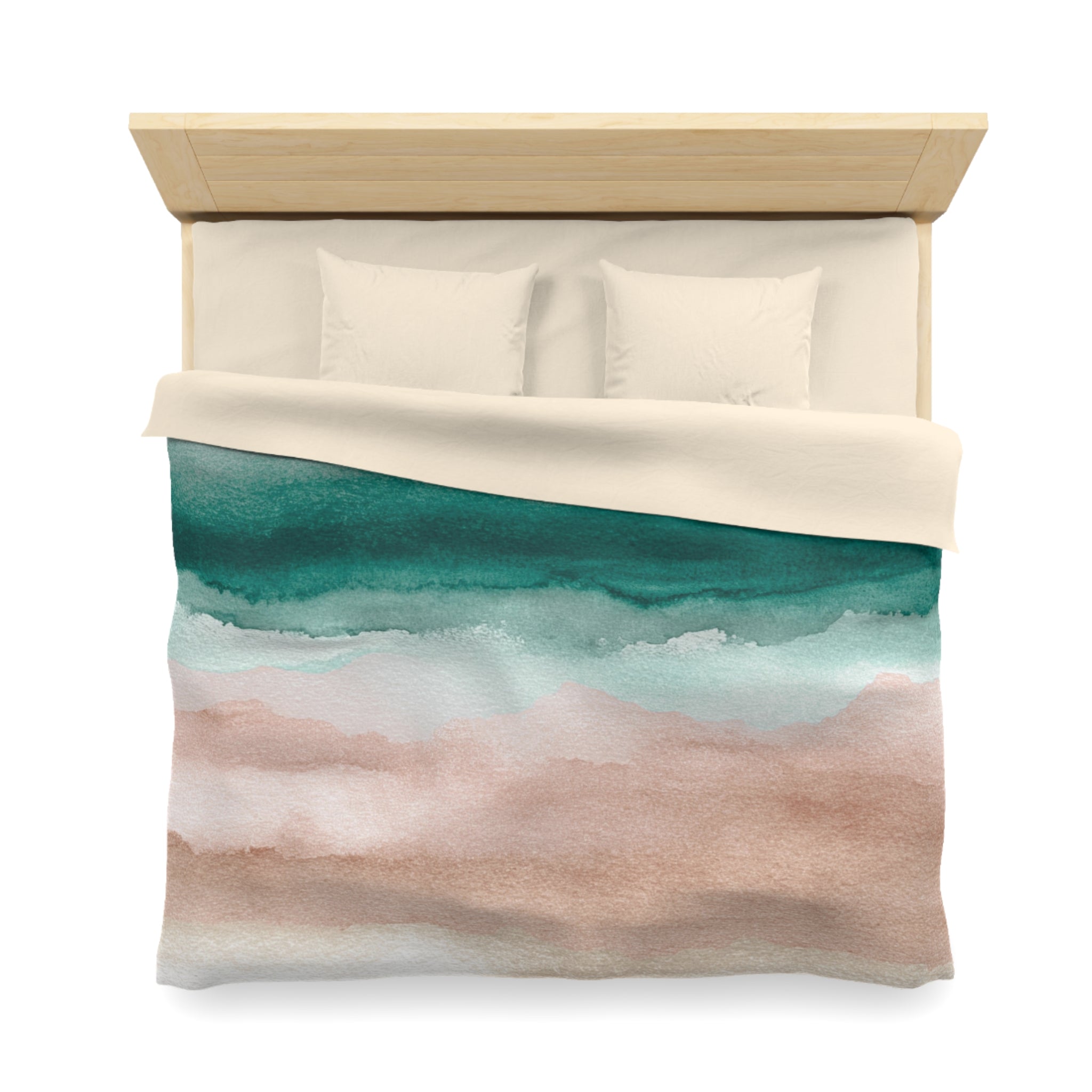 Ombre Duvet, Pillow Cover | Pink Green Bedroom Decor