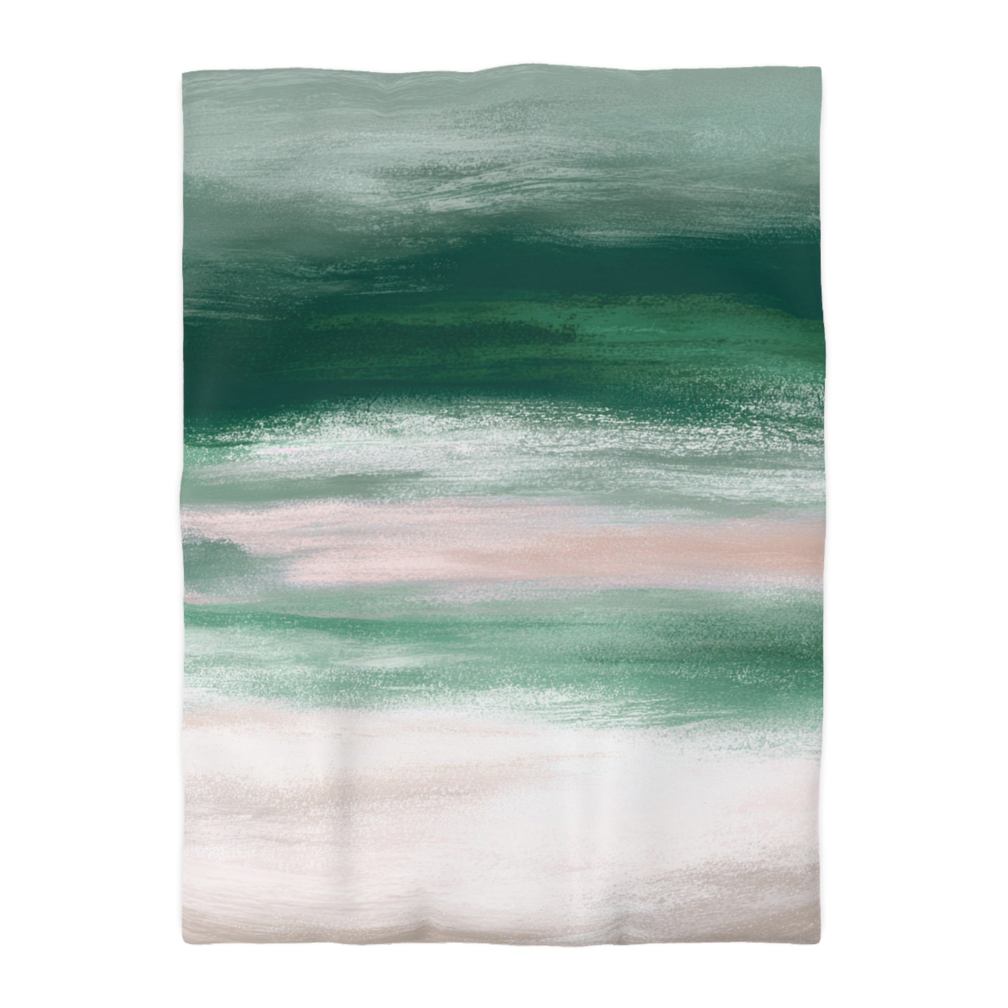 Ombre Duvet, Pillow Cover | Green Ivory Bedroom Decor
