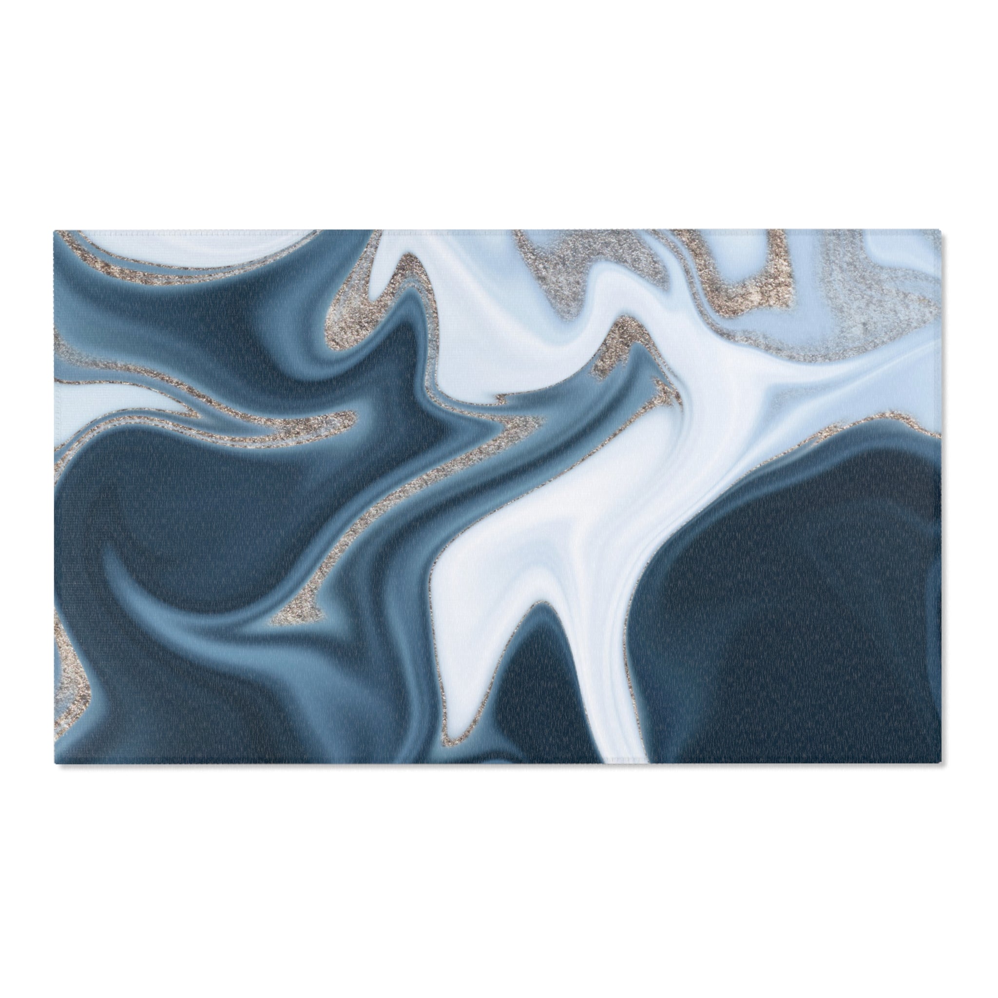 Abstract Large Area Rug | Modern Rug, Navy Blue