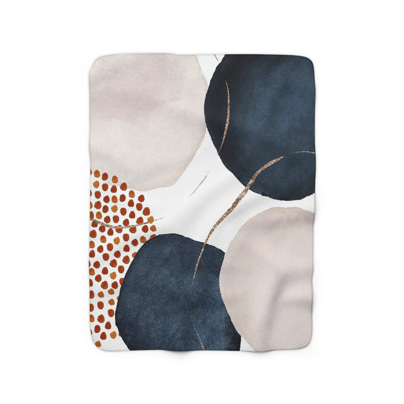 Abstract Comfy Blanket | Navy Ivory Rust White