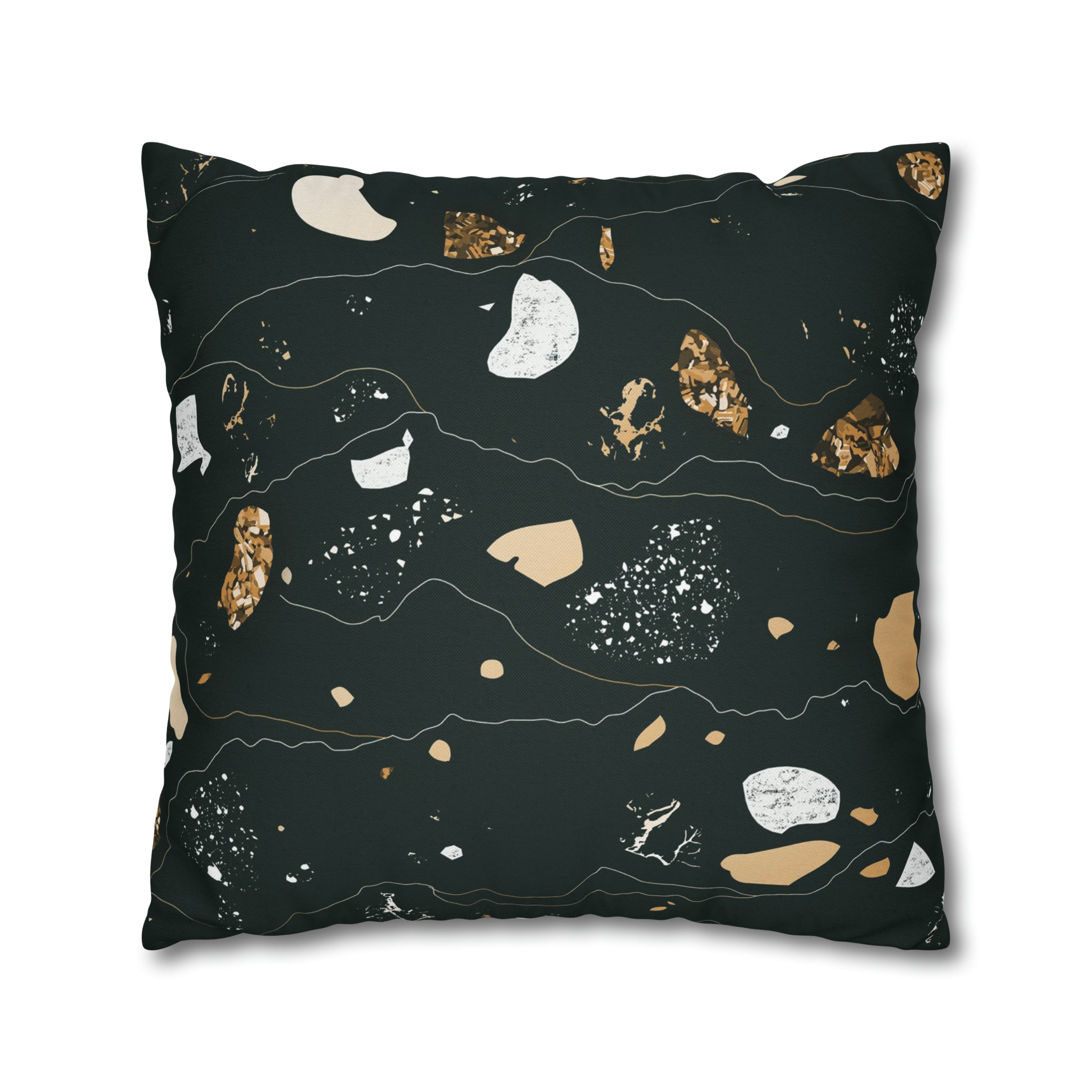 Abstract Pillow Cover | Black Beige