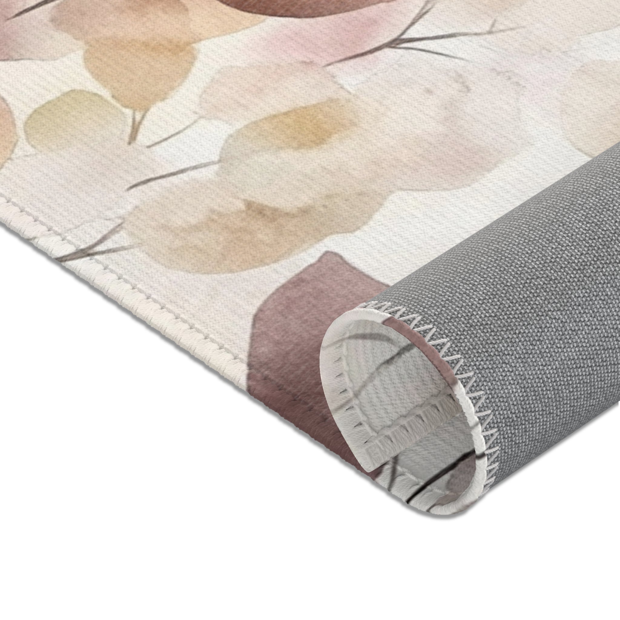 Floral Leaves Large Area Rug | Modern Watercolor Rug