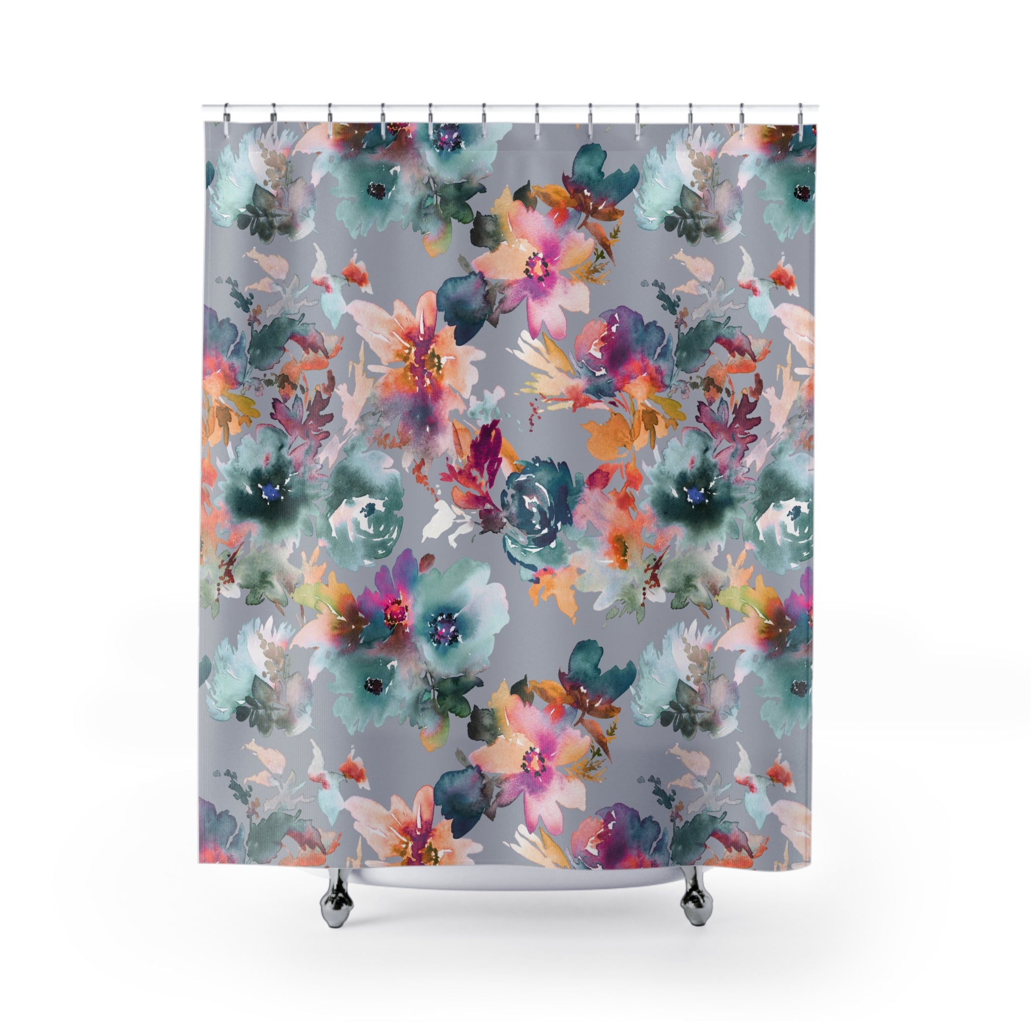 Floral Shower Curtain | Colorful Bathroom Decor