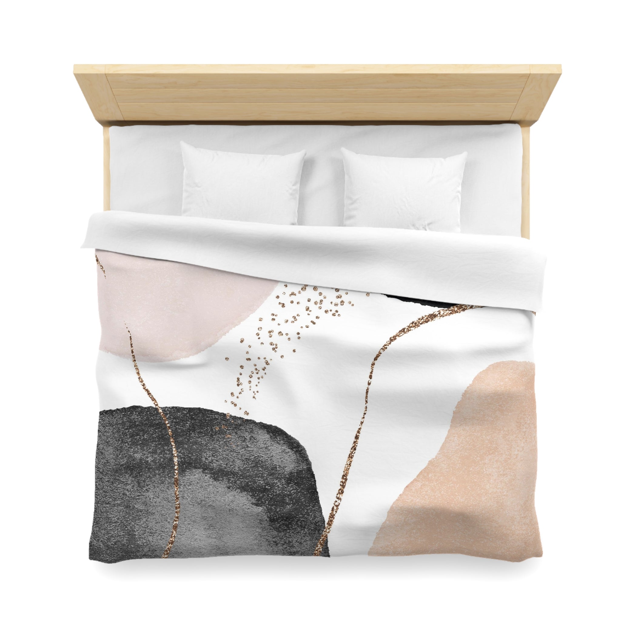 Abstract Duvet Cover | Grey, Black White, Blush Beige