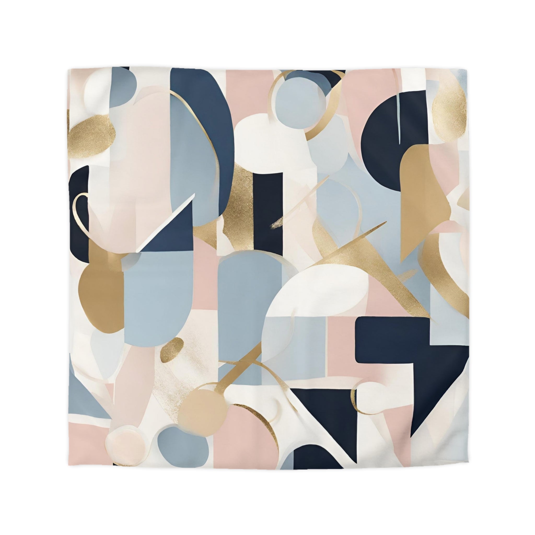 Abstract Duvet, Pillow Cover Set | Blue, Blush Pink Bedroom Set