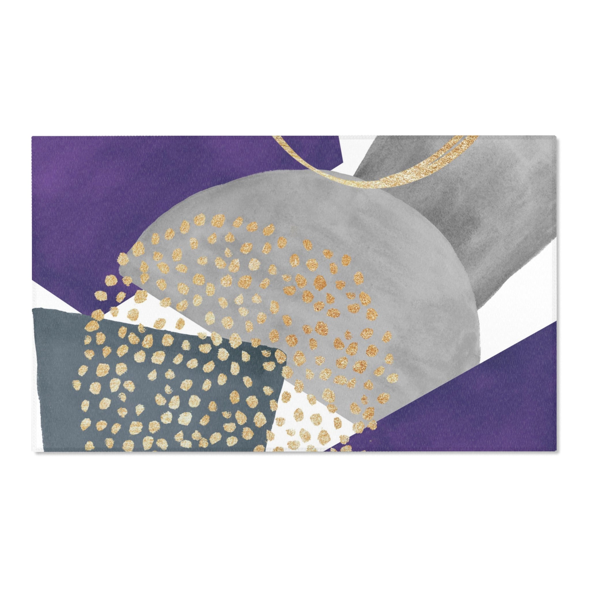 Abstract Large Area Rug | Modern Accent Rug, Purple Grey