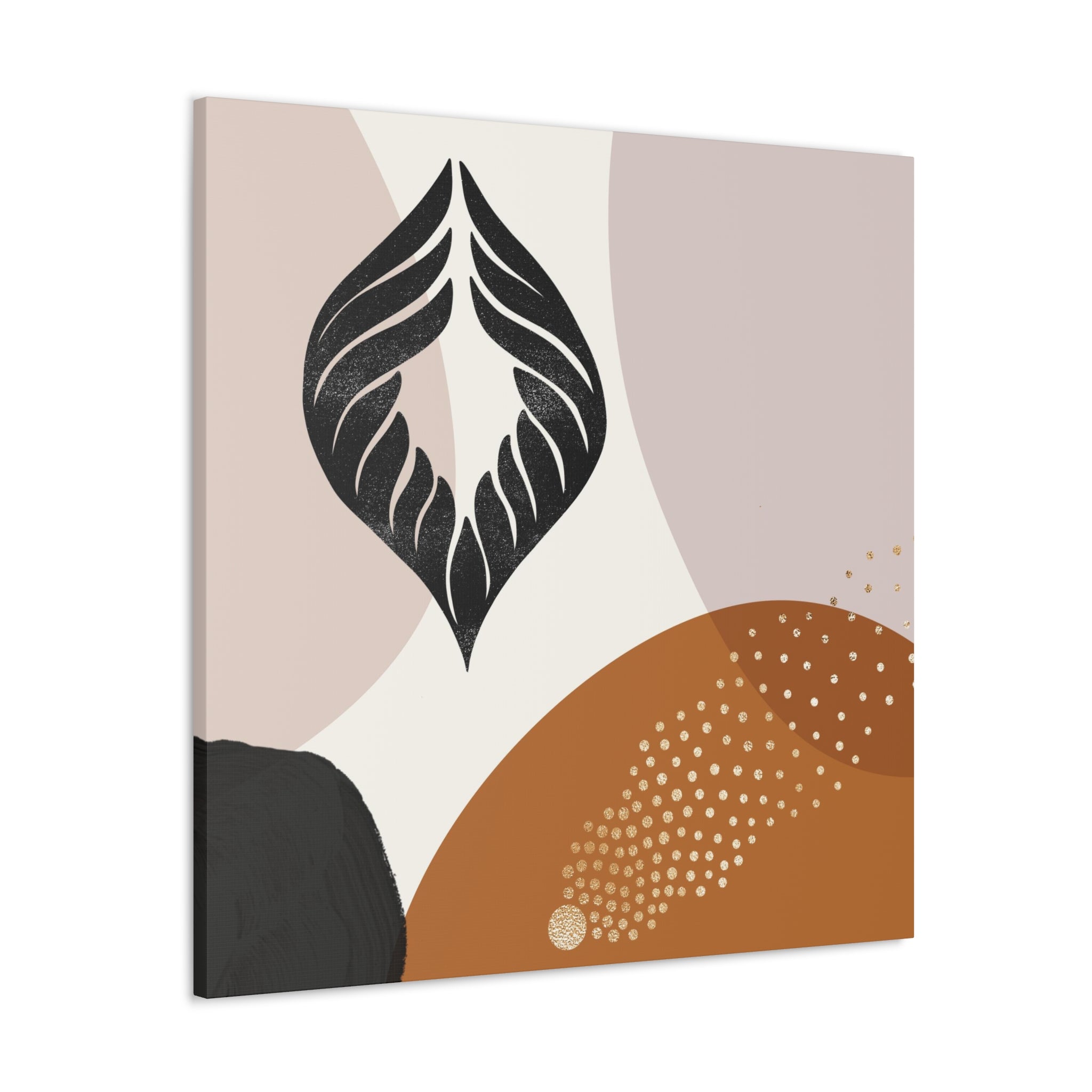 Bohemian Canvas Wall Art | Rust Beige Black