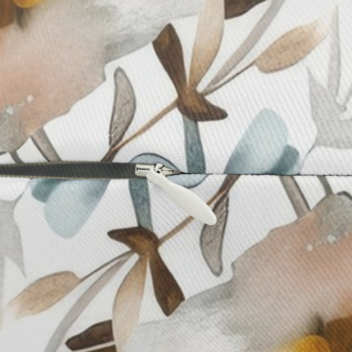 Boho Lumbar Pillow | Dusty Blue Sage Watercolor Floral