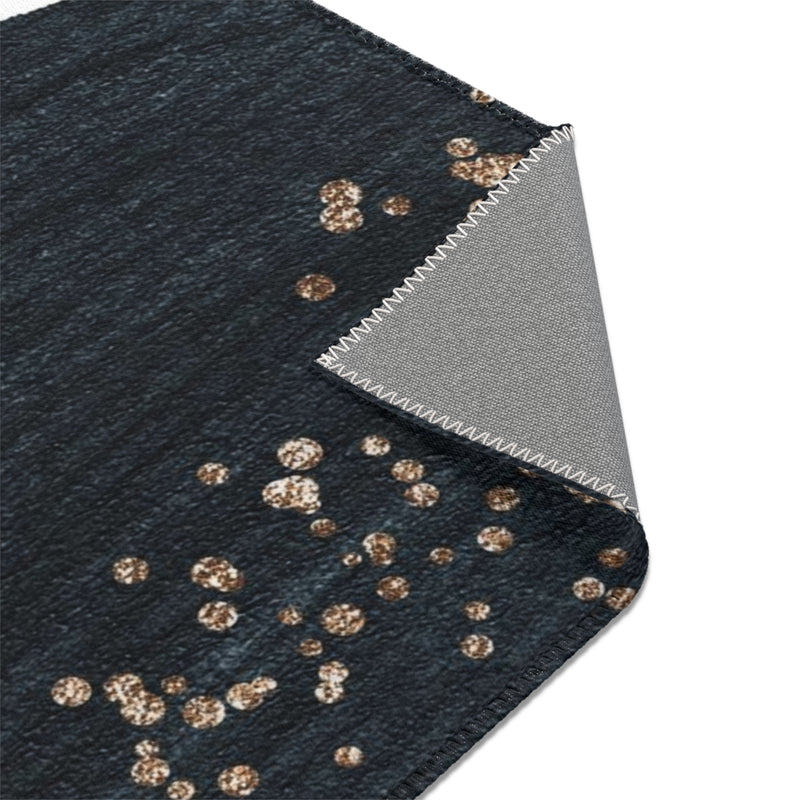 Abstract Floral Area Rug | Beige Rust Black