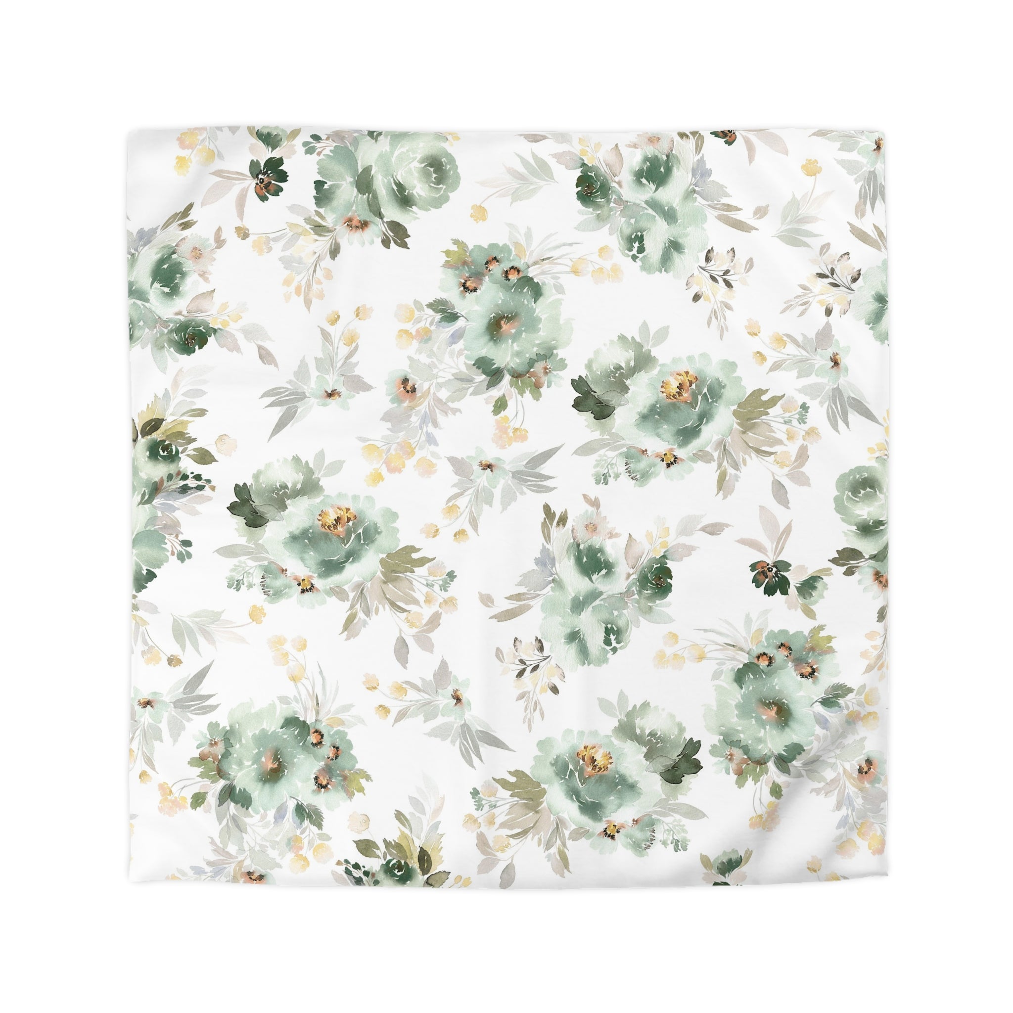 Floral Duvet, Pillow Cover Set | Sage Green Bedroom Set
