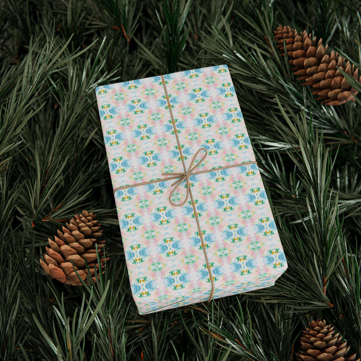 Pastel Pink Blue Mint Watercolor Wrapping Paper, Gift Wrap