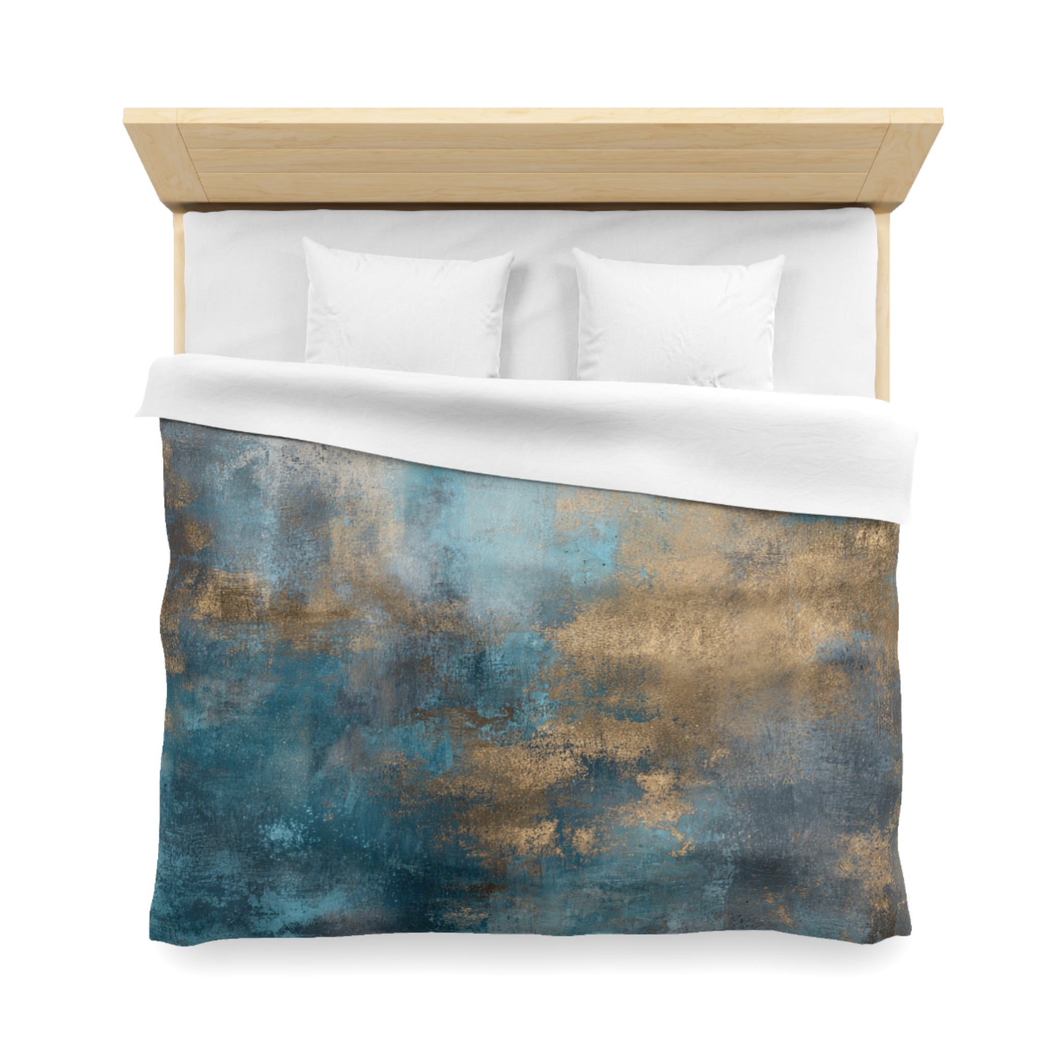 Abstract Duvet, Pillow Cover | Blue Blush Comforter, Modern Organic Bedroom Decor