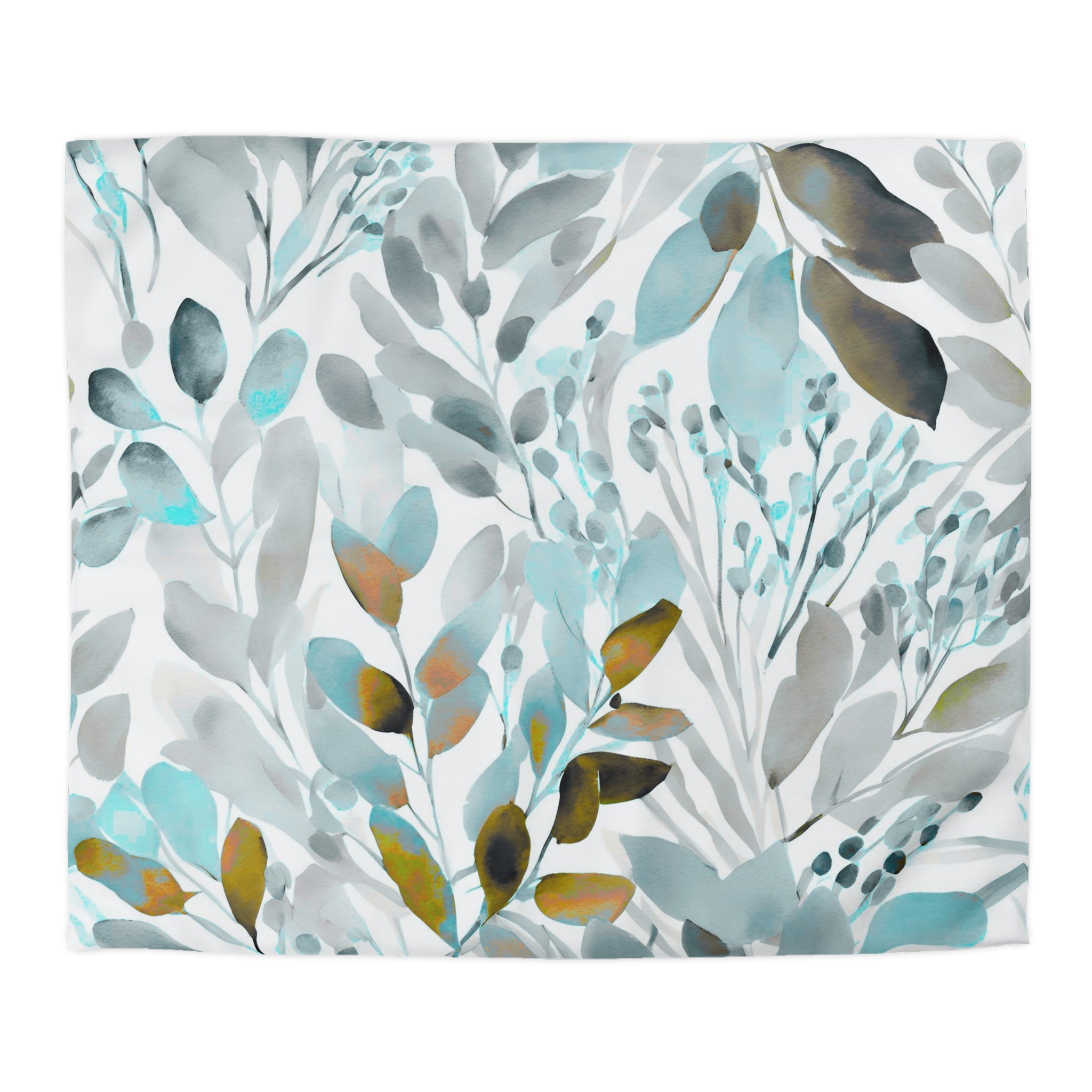 Abstract Watercolor Duvet, Pillow Cover | Pale Blue Grey Bedroom Decor