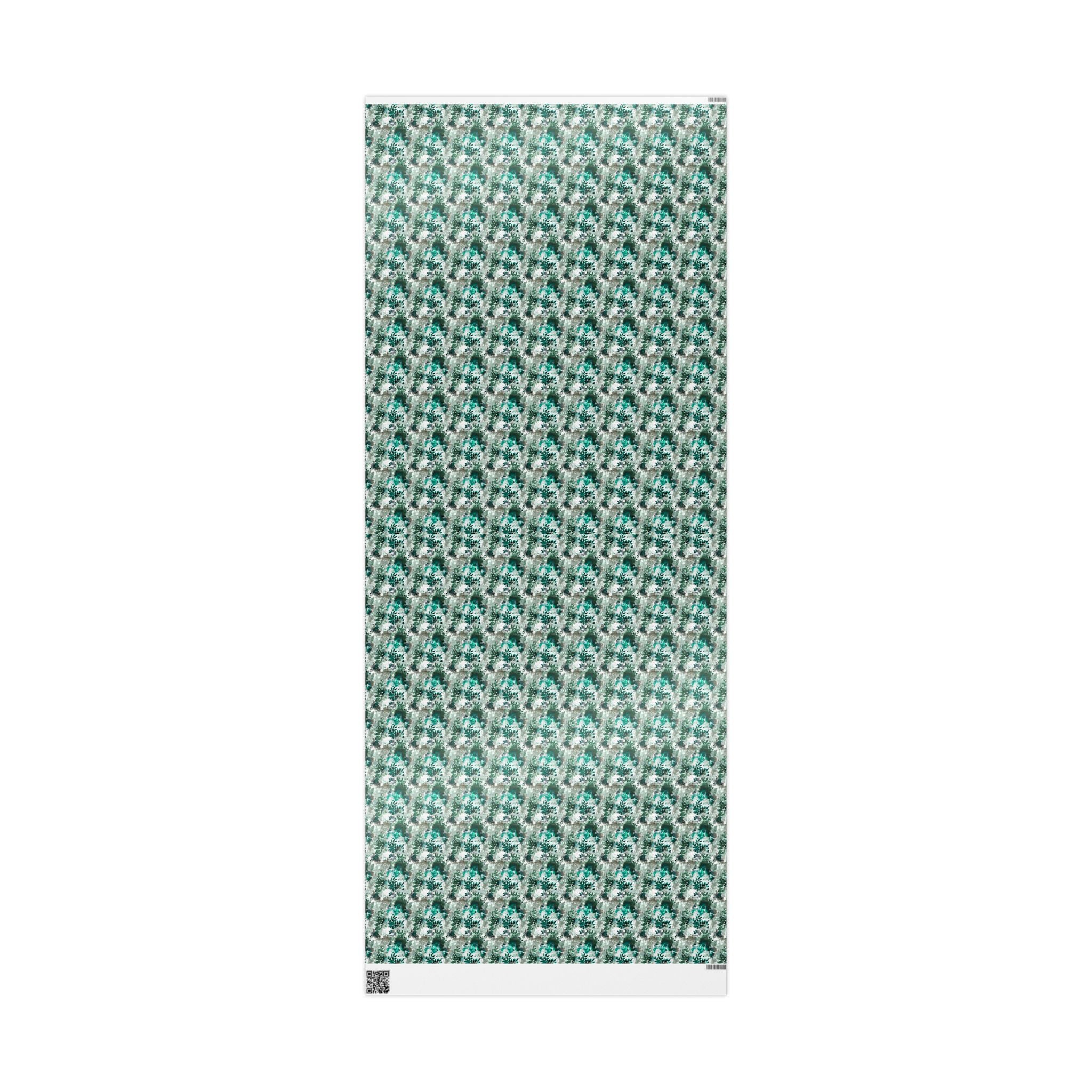 Abstract Leaves Wrapping Paper | Emerald Green Floral Gift Wrap for the Holidays, Birthdays