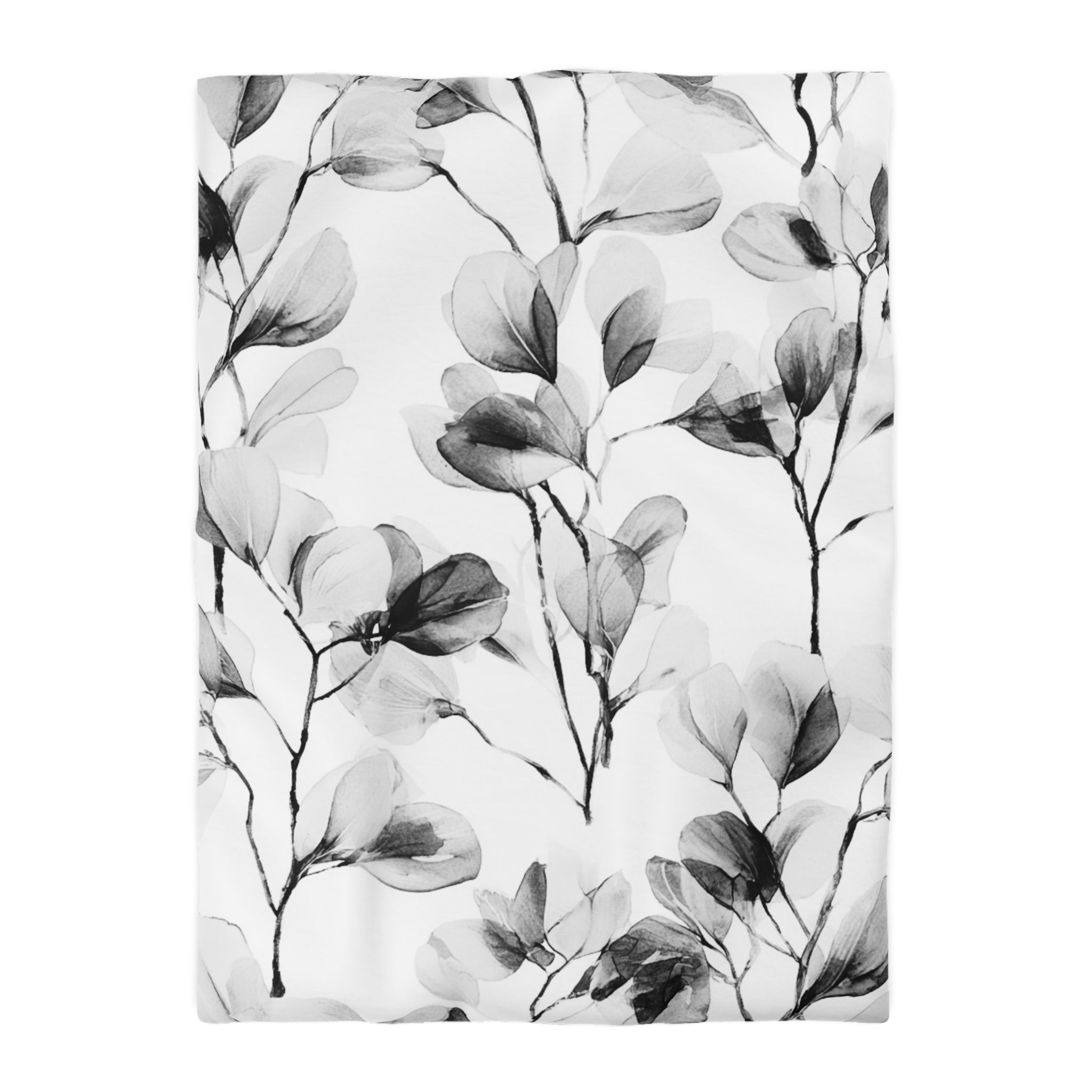 Floral Duvet, Pillow Cover | White Grey Bedroom Decor