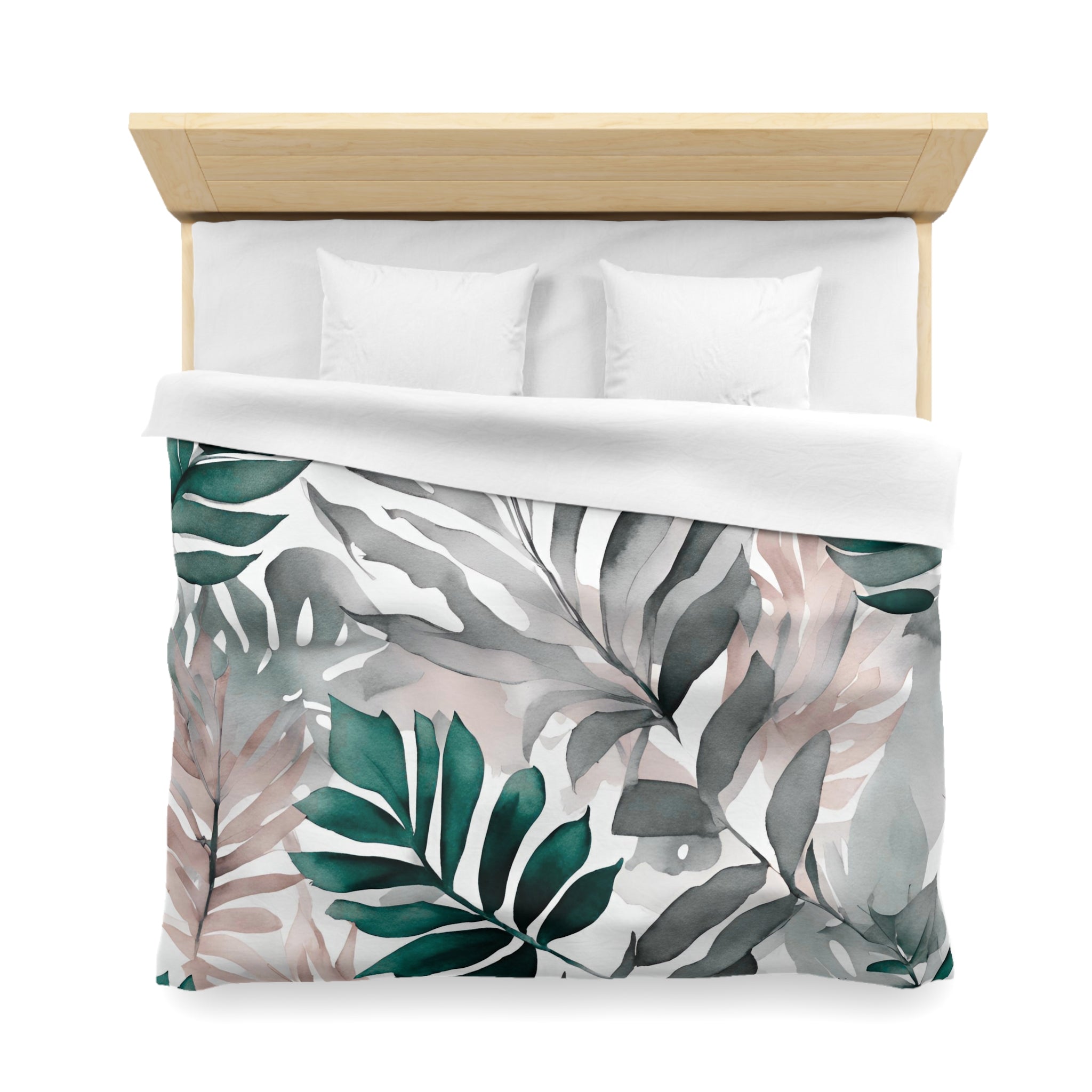 Floral Cotton Duvet, Pillow Cover | Nature Leaves Bedroom Decor