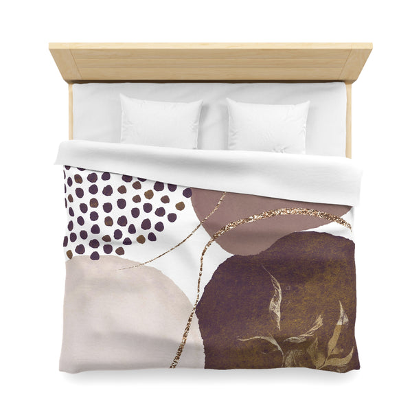 Boho Duvet Cover | Modern Neutral Brown Blush Bedding Decor