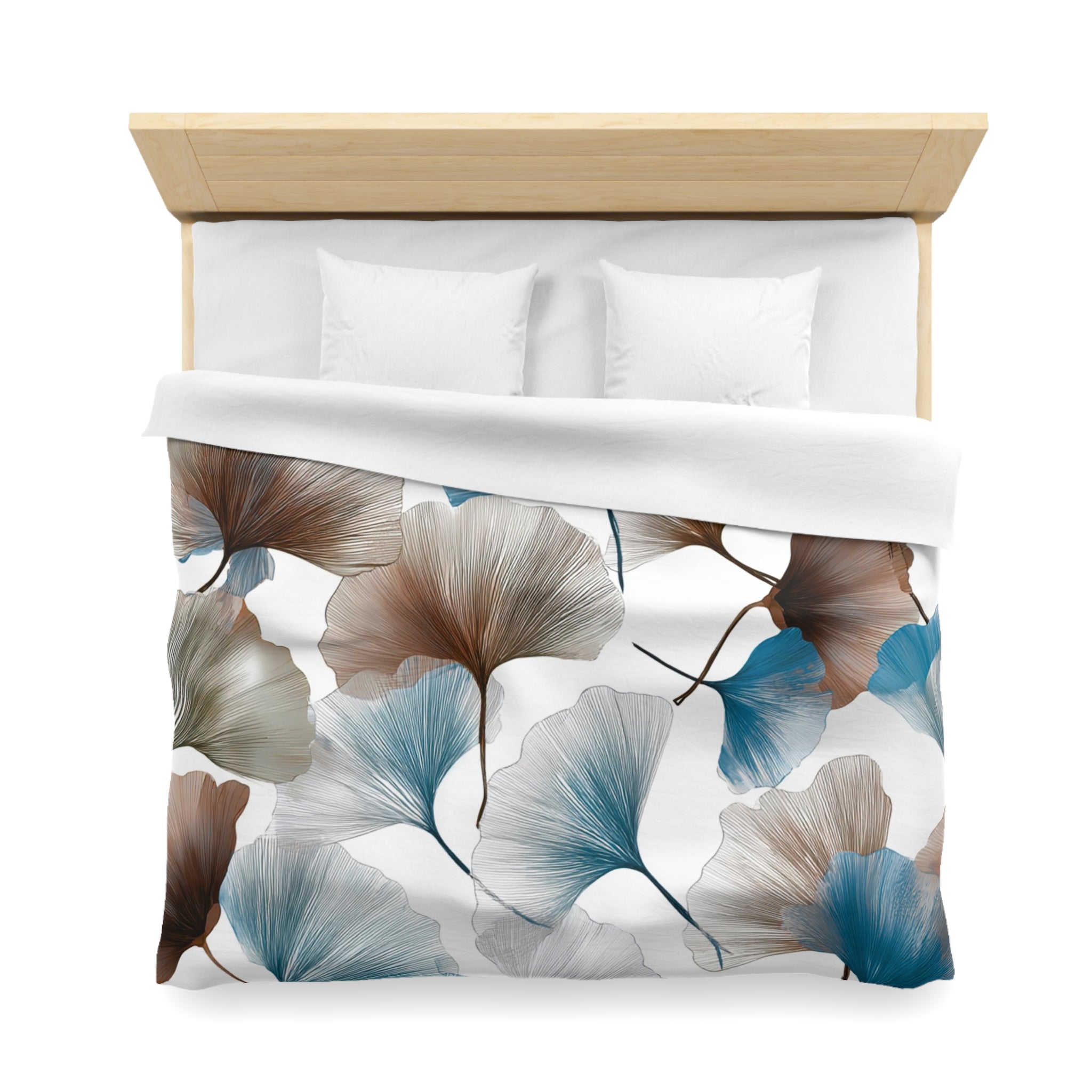 Floral Duvet, Pillow Cover | White Blue Bedroom Decor