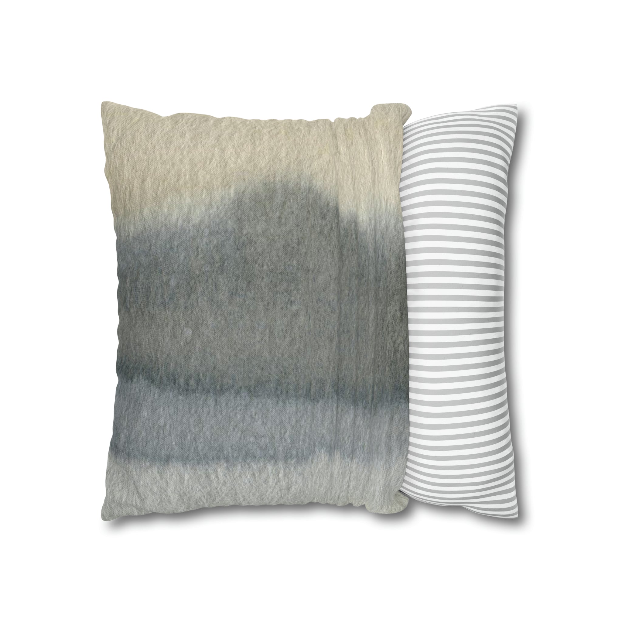 Abstract Pillow Cover | Gray Beige Watercolor Ombre