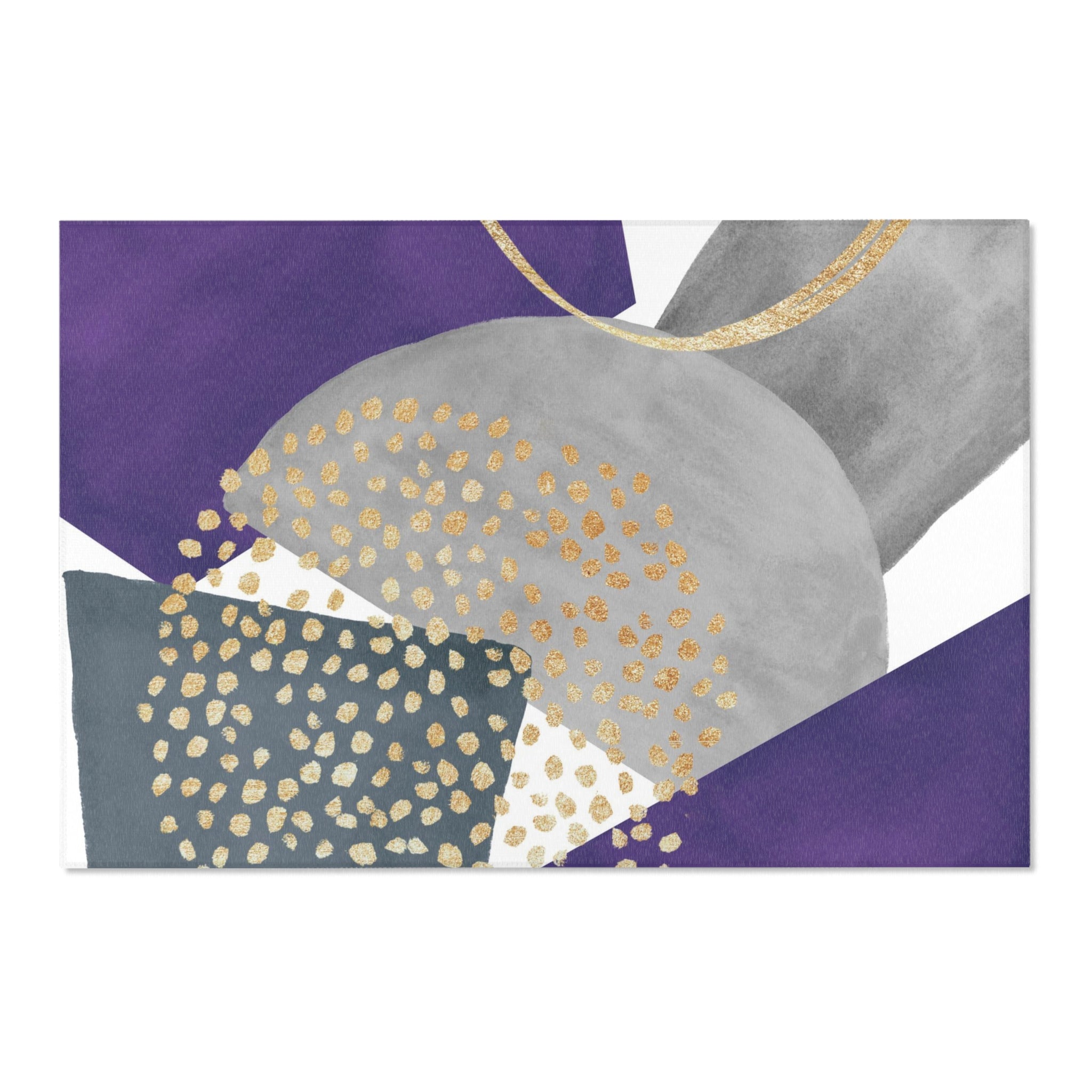 Abstract Large Area Rug | Modern Accent Rug, Purple Grey