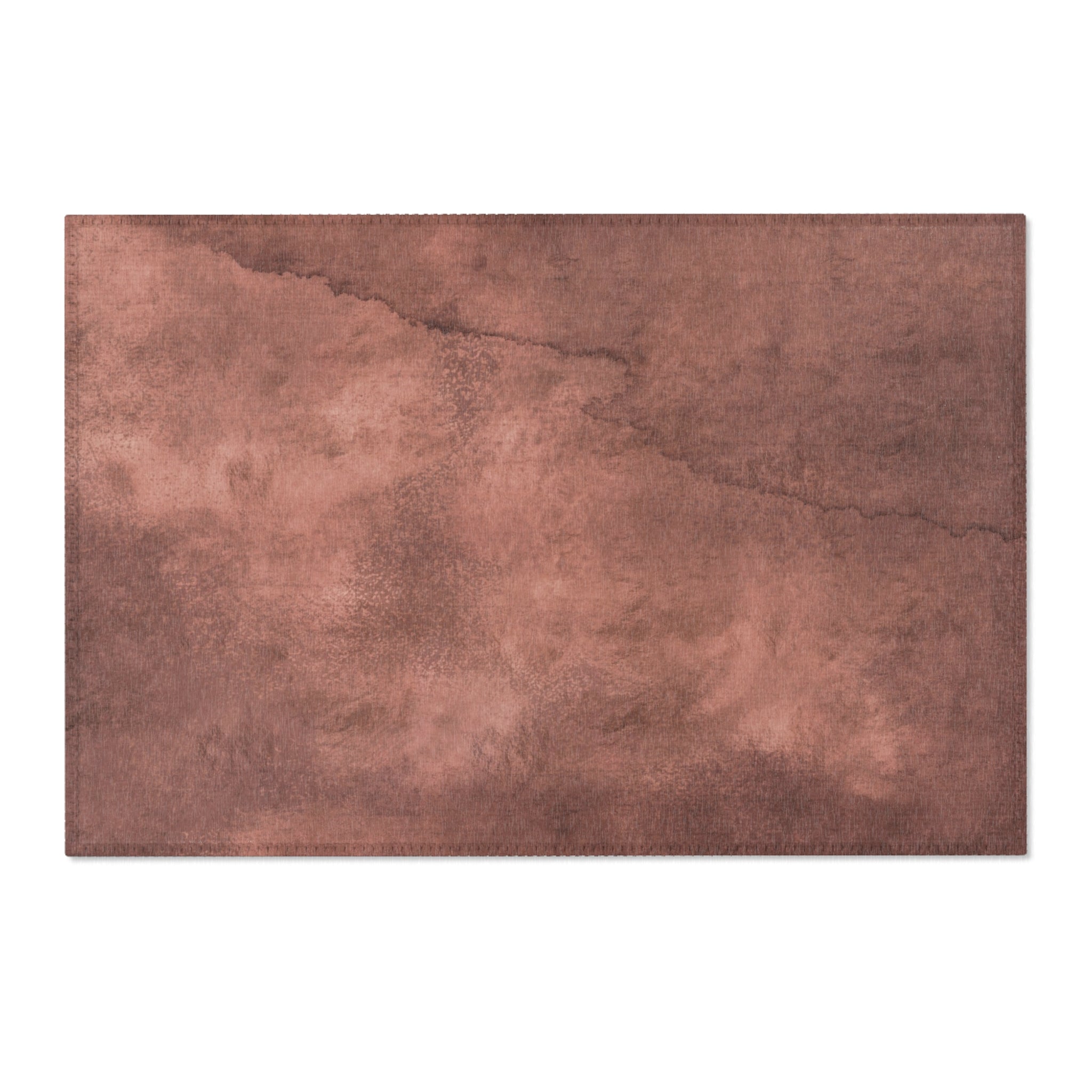 Boho Area Rug | Cinnamon Copper, Rust Watercolor Ombre