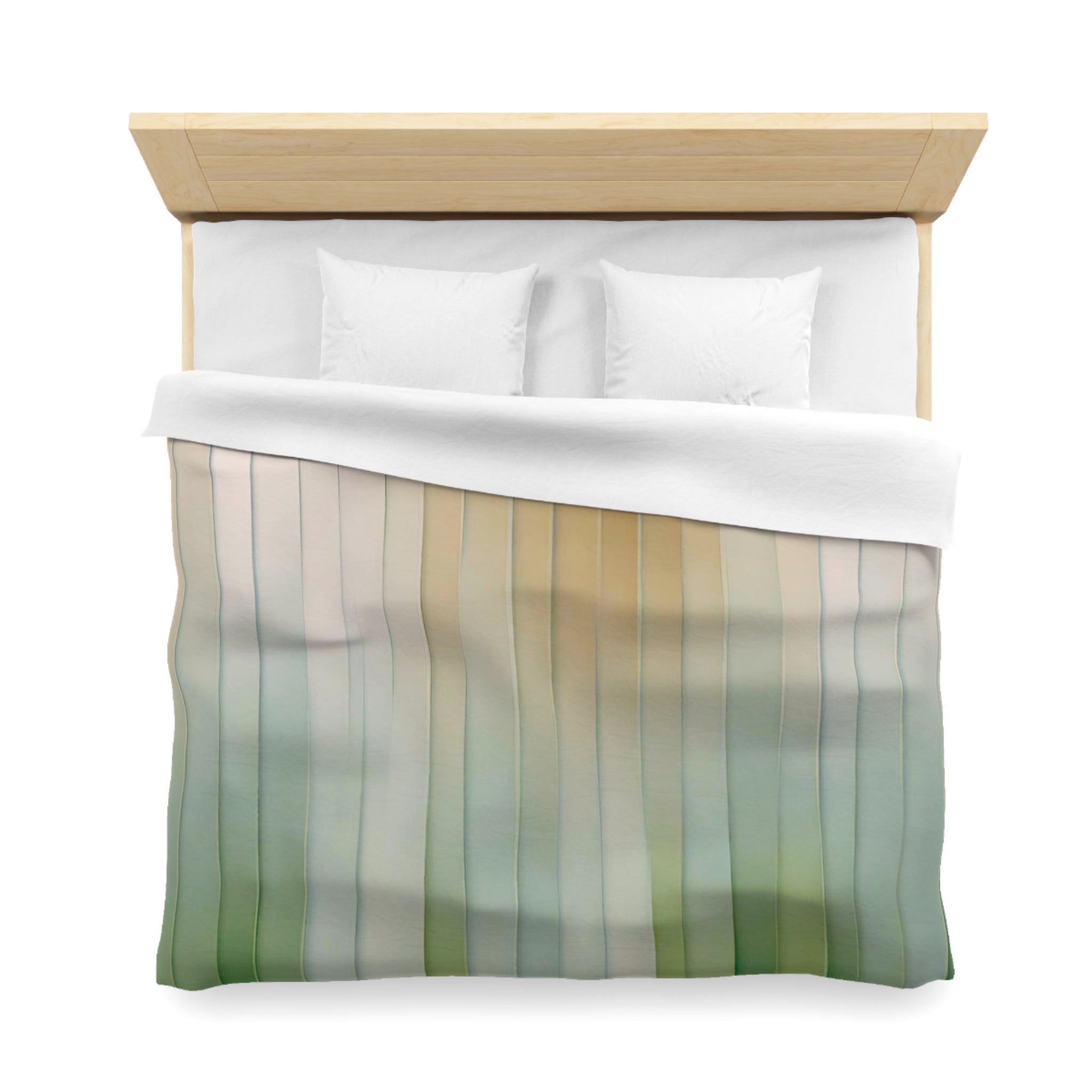 Duvet Cover | Modern Teal, Green Blush Pink Beige