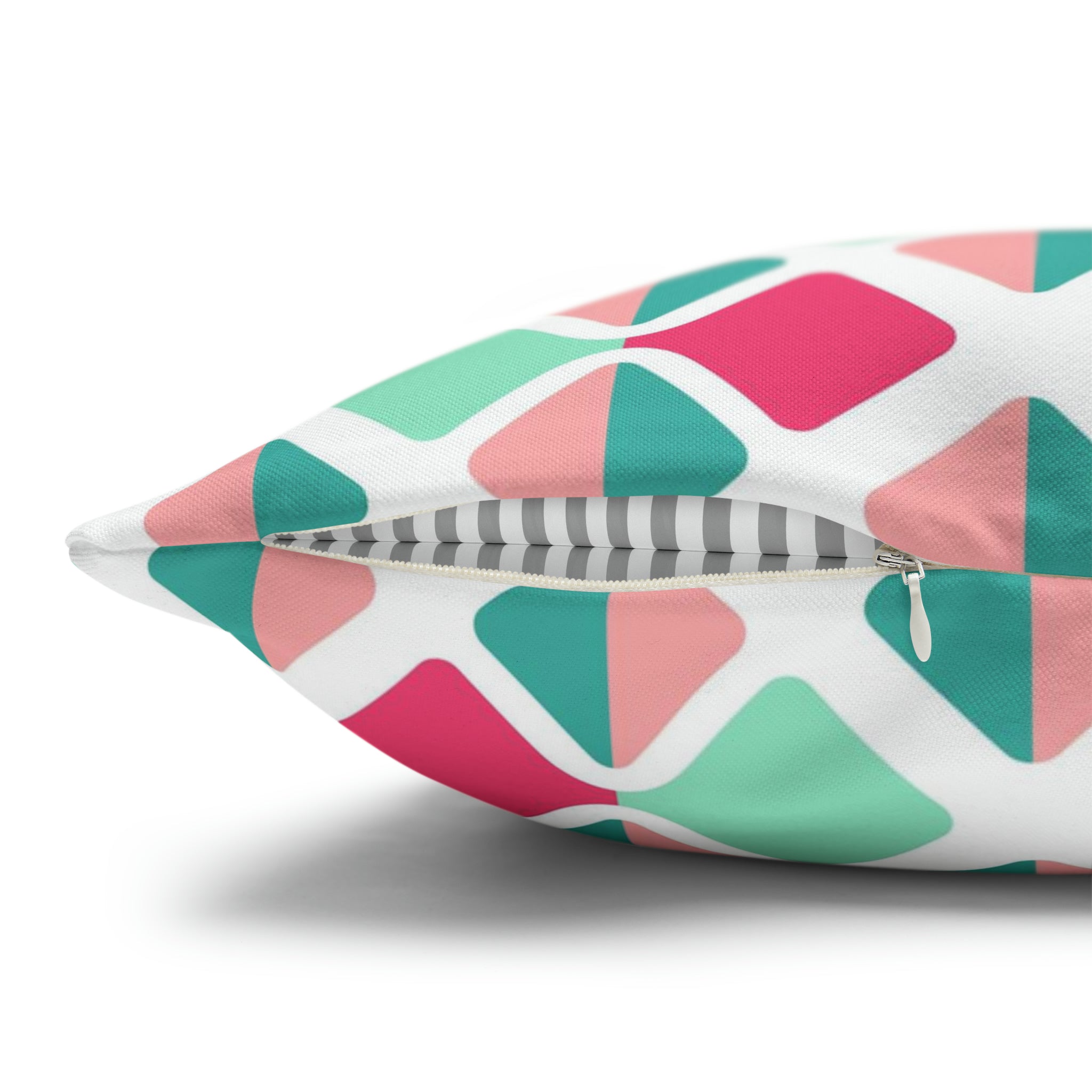 Modern Abstract Pillow Cover | Magenta Pink, Mint Green